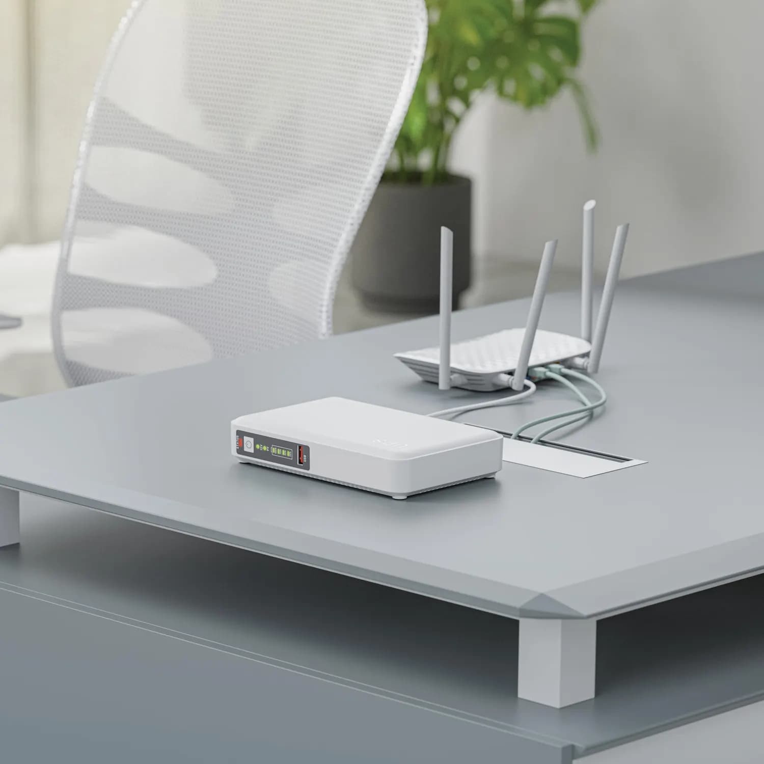 Green Lion Mini DC UPS - 10000mAh Battery Backup, White 2