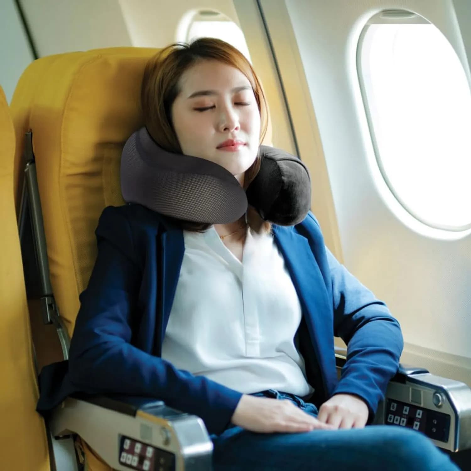 Green Lion Neck Pillow - Memory Foam, Lightweight, Black 3