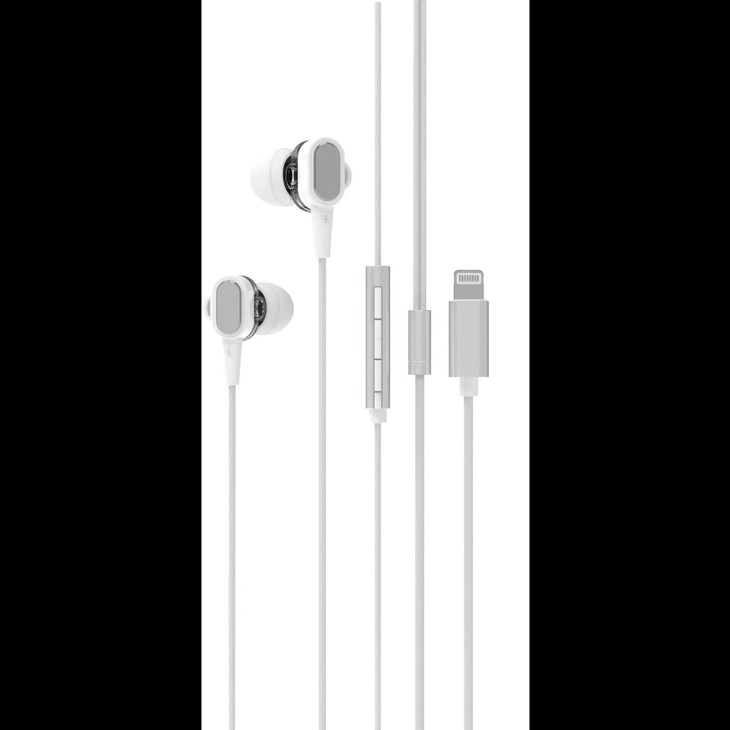 Green Lion Earphones Echo - Stereo, White — Black 2