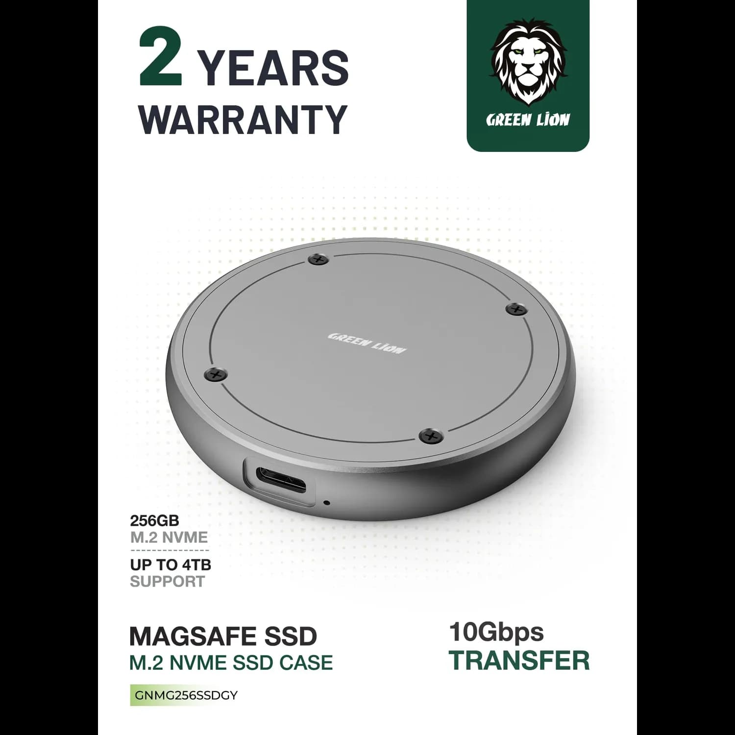 Green Lion MagSafe SSD Case - 10Gbps, Gray 3