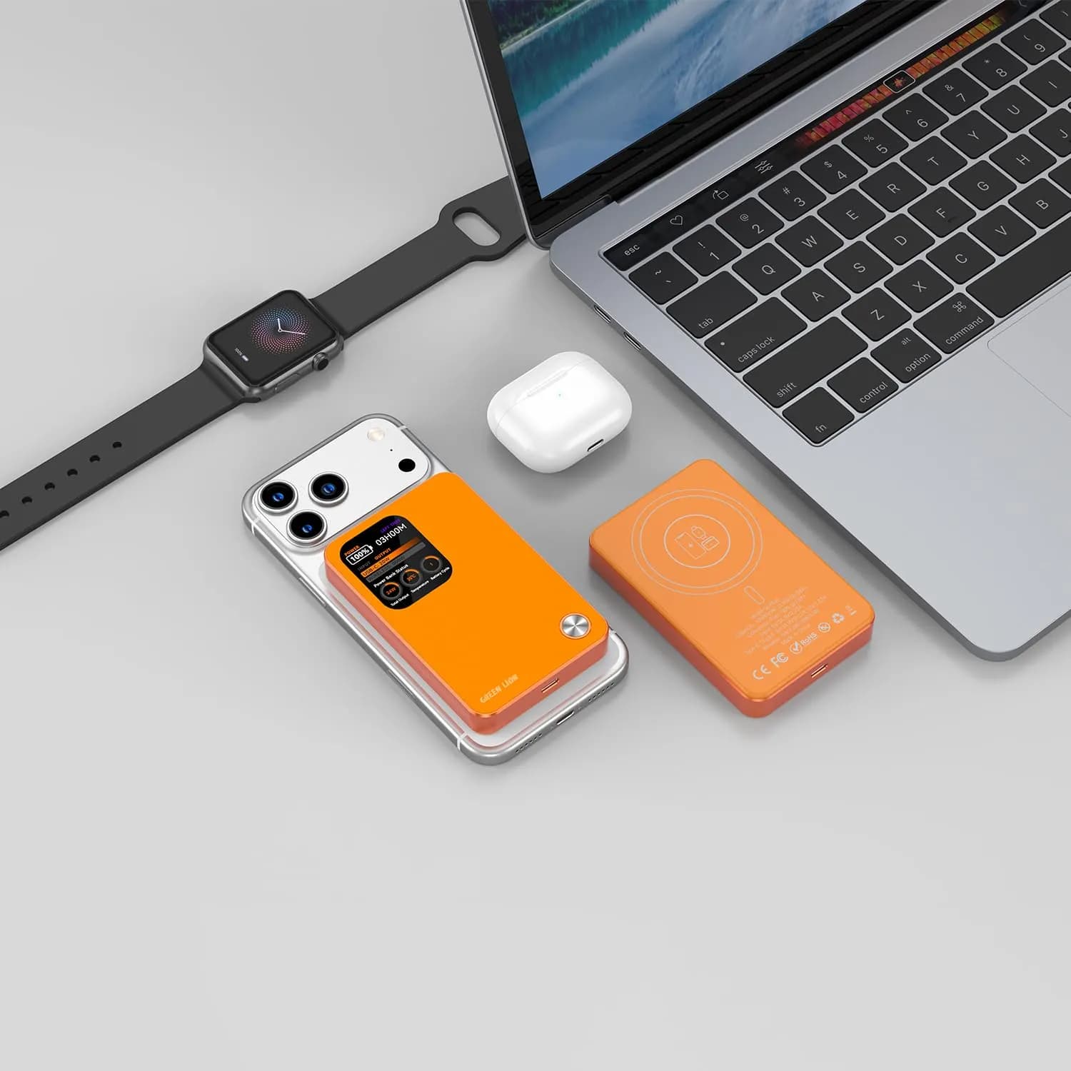 Green Lion Power Bank G-Mag 3 IN 1 5000mAh 20W PD - Orange 2