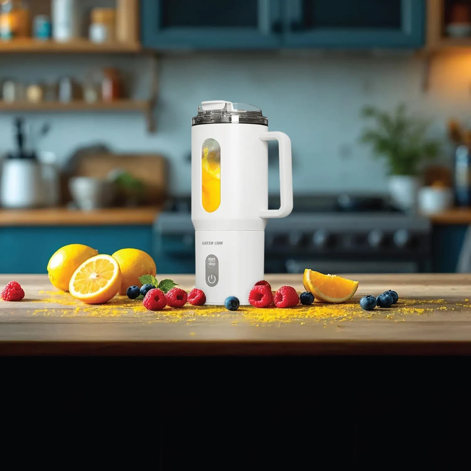 Green Lion Portable Blender - 70W, 500ml, White 3