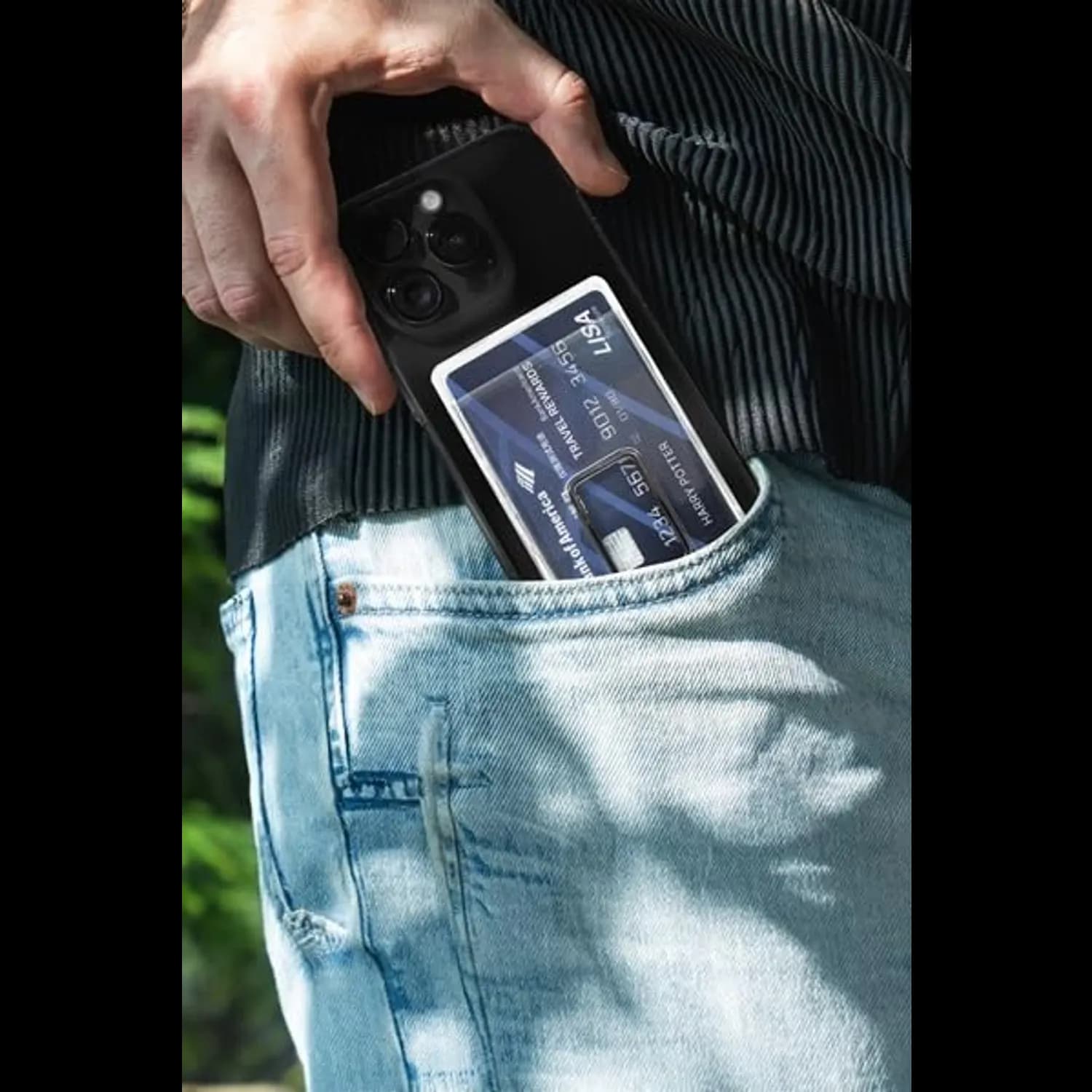 Green Lion MagCard Phone Wallet Holder - Titanium — Titanium 3