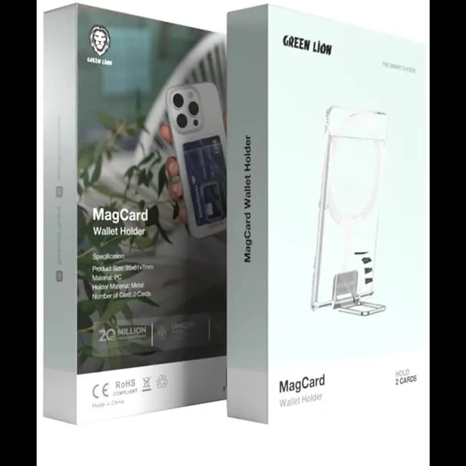 Green Lion MagCard Phone Wallet Holder - Titanium — Titanium 4