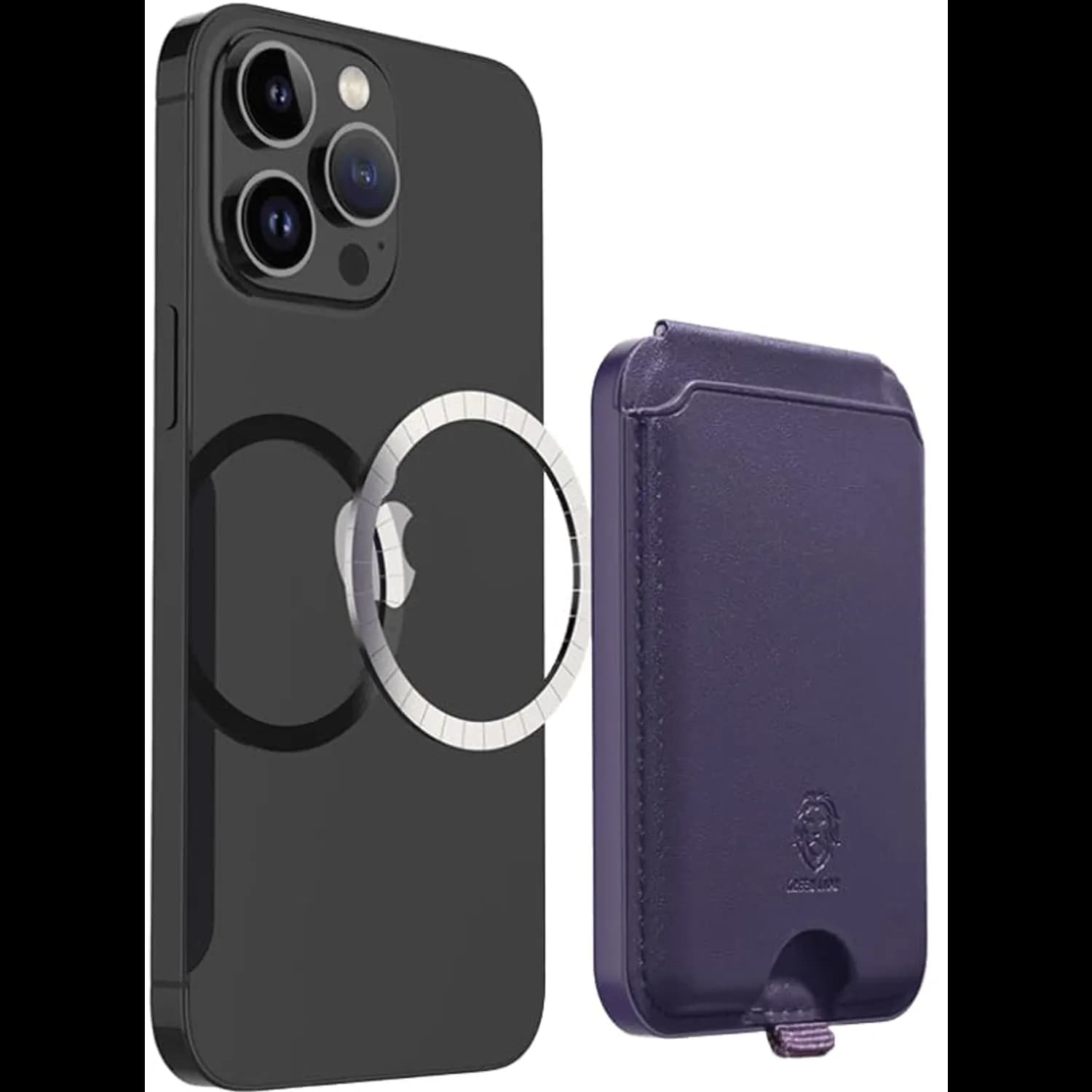 Green Lion Duo Magsafe Card Holder - Adjustable Stand, Purple 4