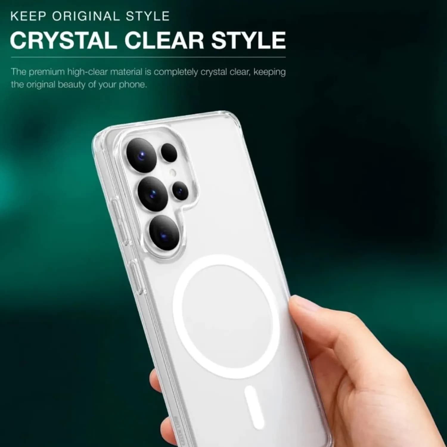 Green Lion Clear Case S26 Ultra - Antimicrobial, Drop Protection 2
