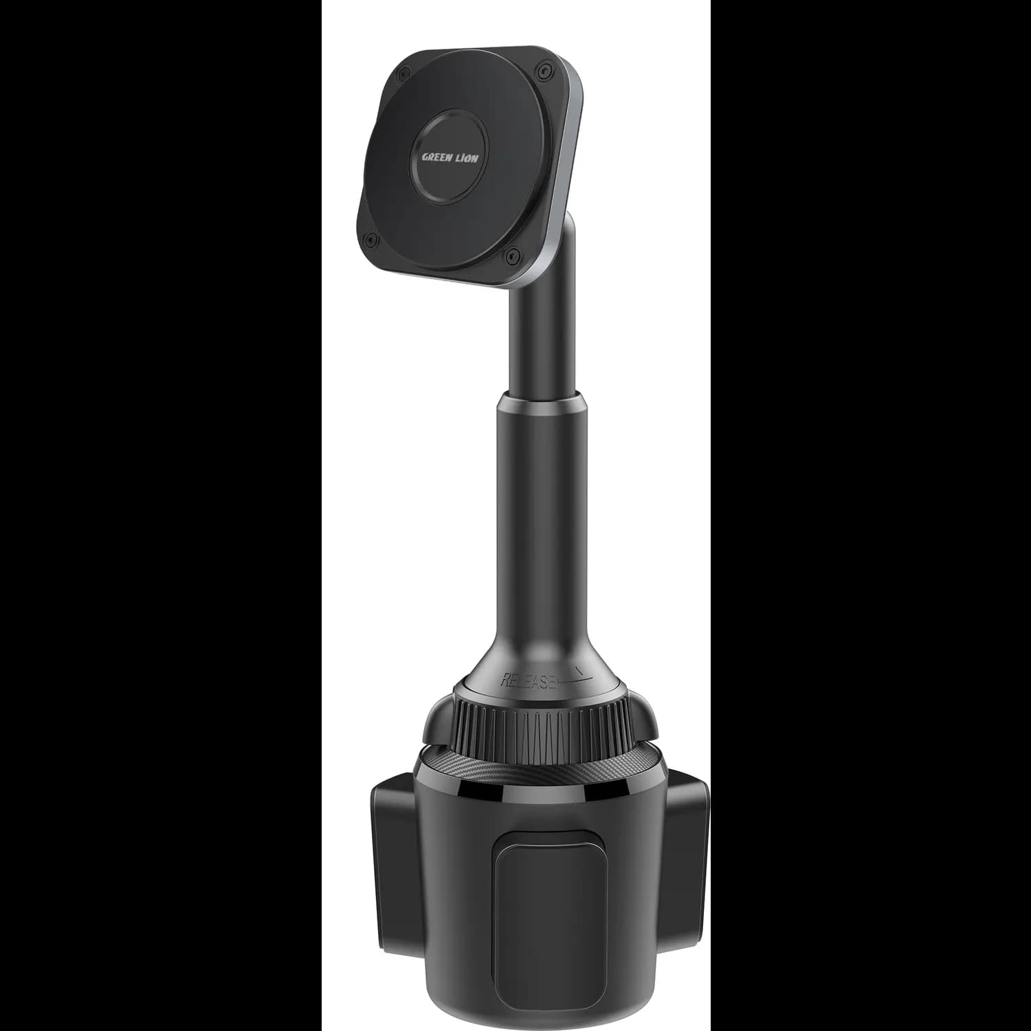 Green Lion Car Cup Holder Phone Mount - Magnetic, 360° Rotation, Black 1