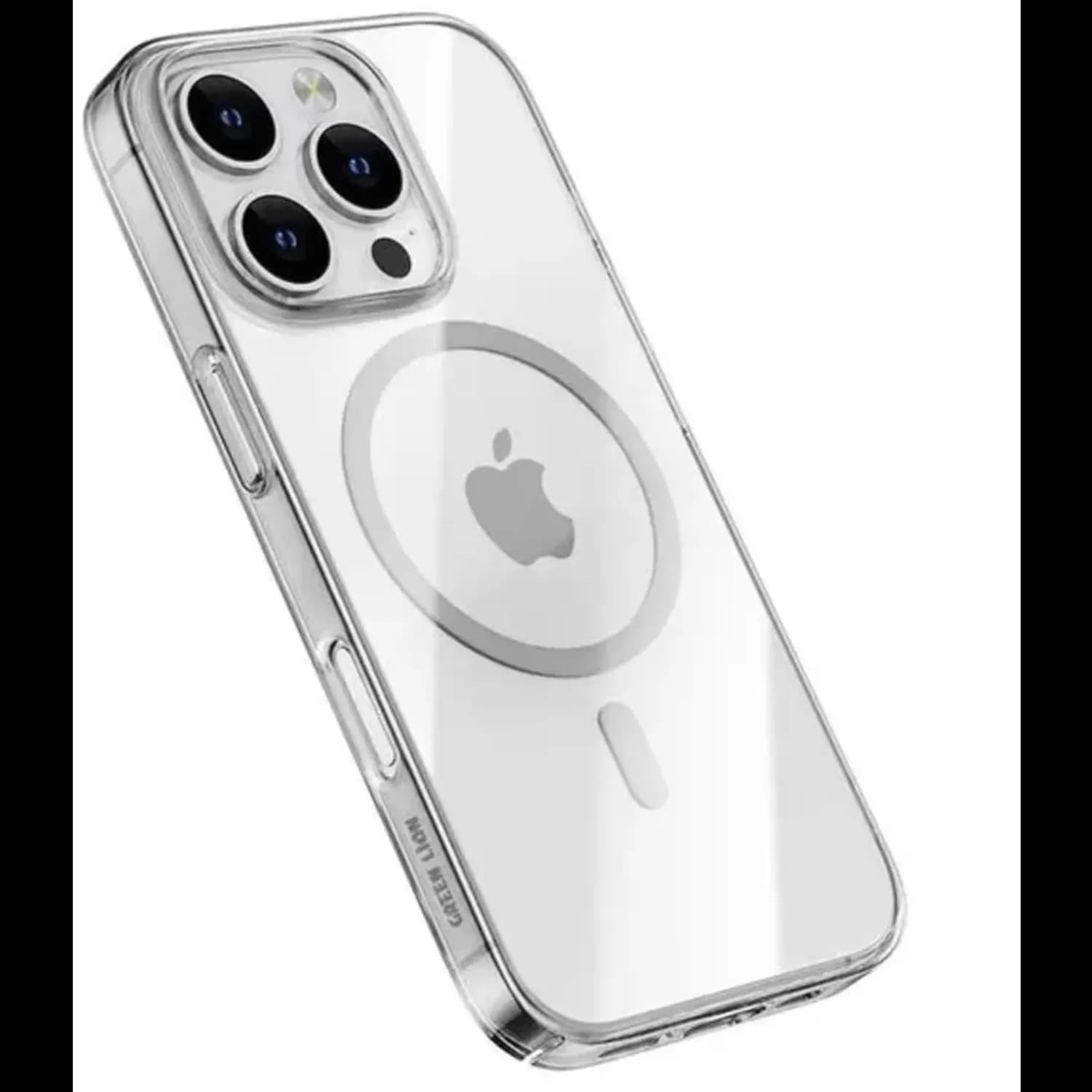 Green Lion iPhone 16 Case - Magnetic Ring, Clear 5