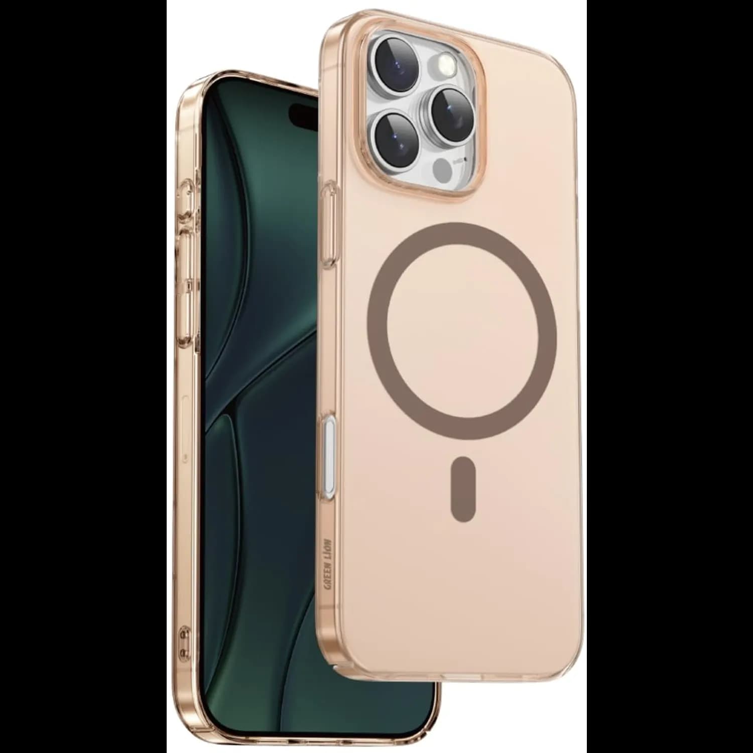 Green Lion iPhone 16 Pro Case - Magnetic Ring, Shockproof, Desert Titanium 1 Green Lion iPhone 16 Pro Case - Magnetic Ring, Shockproof, Desert Titanium 1
