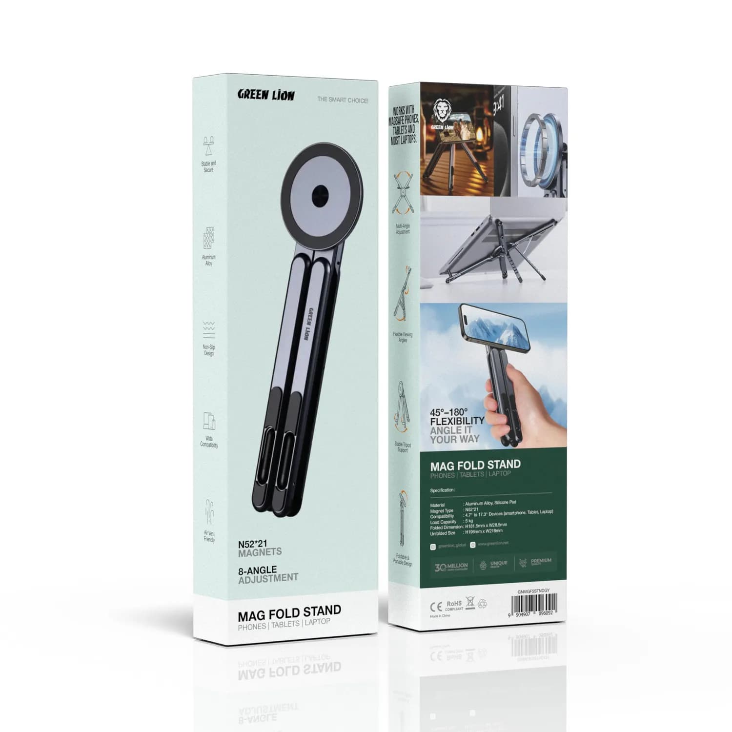Green Lion Mag Fold Stand - Adjustable, Grey 5