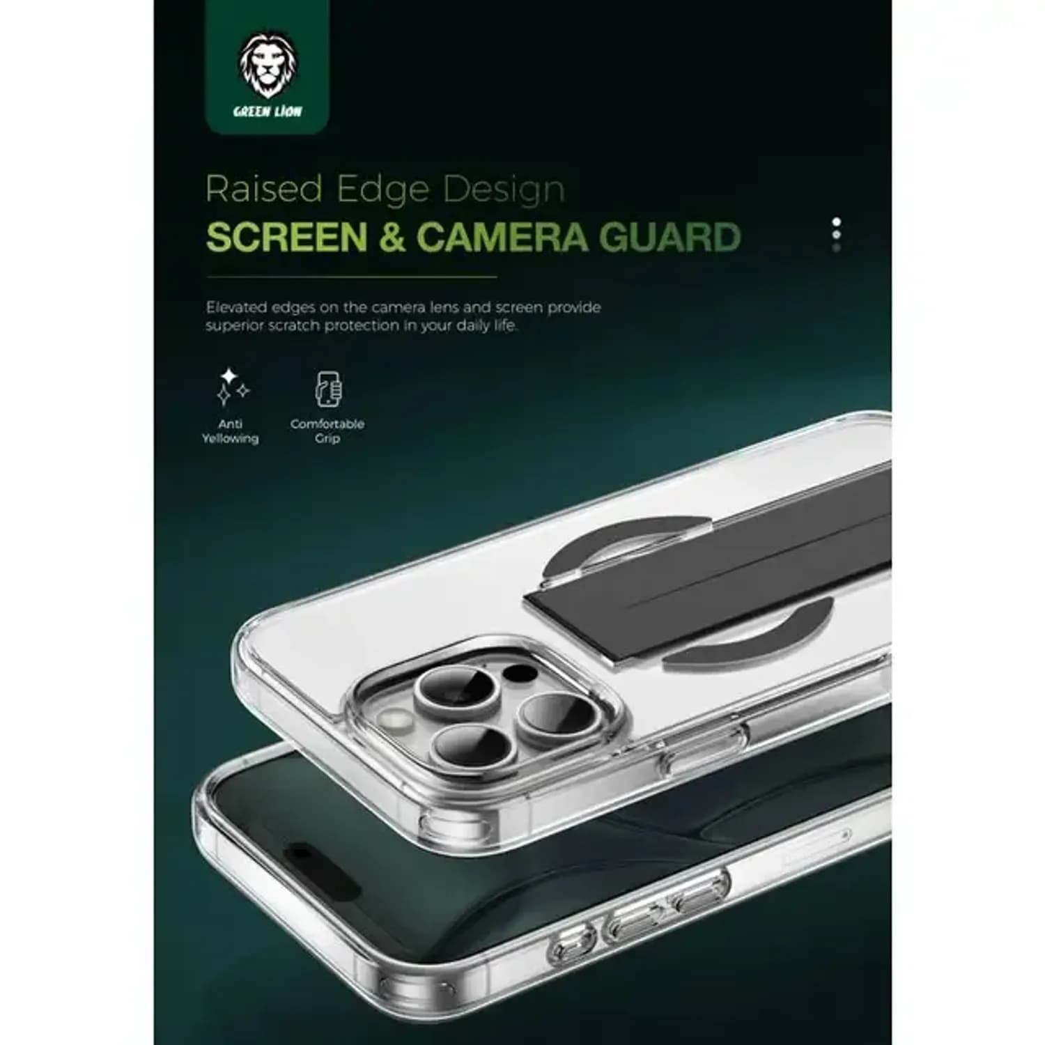 Green Lion iPhone 16 Pro Case Hybrid Series - Military-Grade, Black Titanium 4