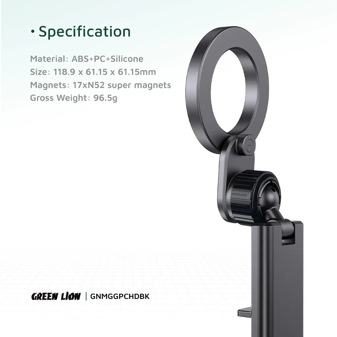 Green Lion MagGrip Car Holder - Black 2