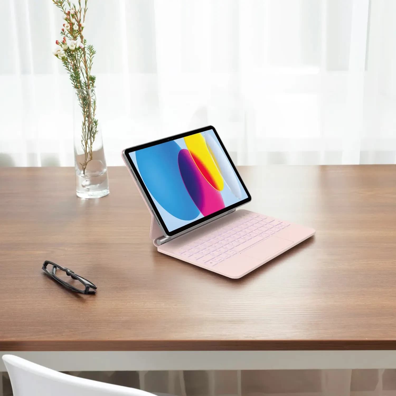GREEN LION Wireless Magic Keyboard - Touchpad, Foldable, Pink 2