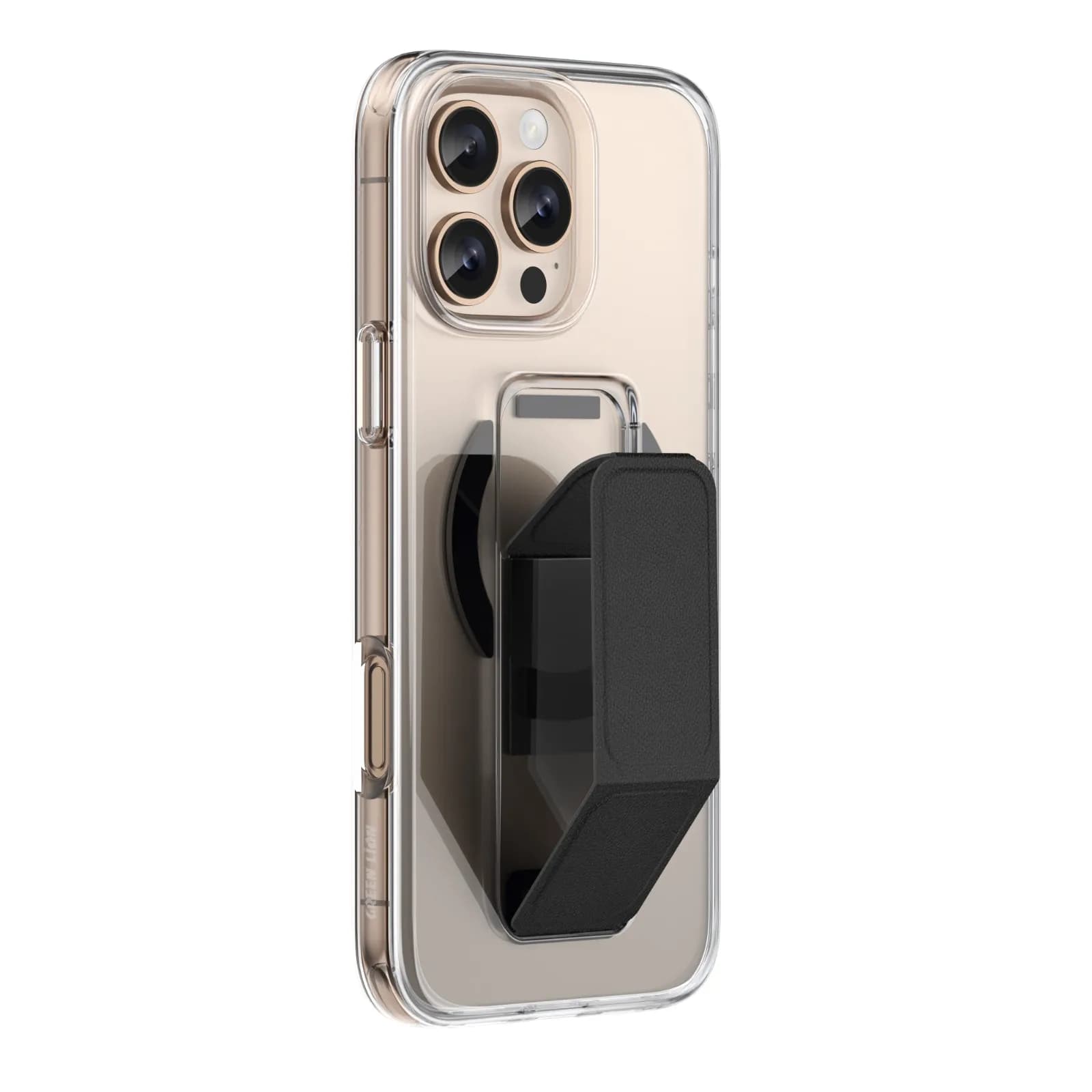 Green Lion iPhone 16 Pro Case - Magnetic Leather Grip, Dark Blue 3