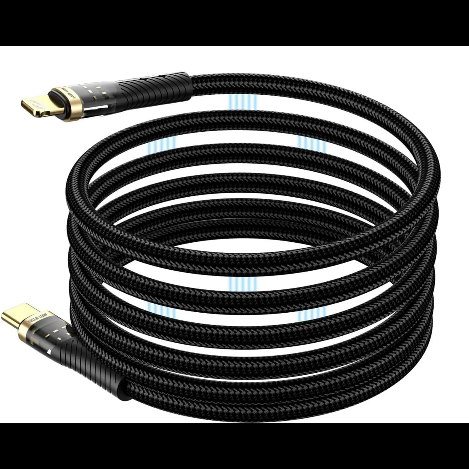 Green Lion Magnetic USB-C Cable - 100W, 1M, Black 1
