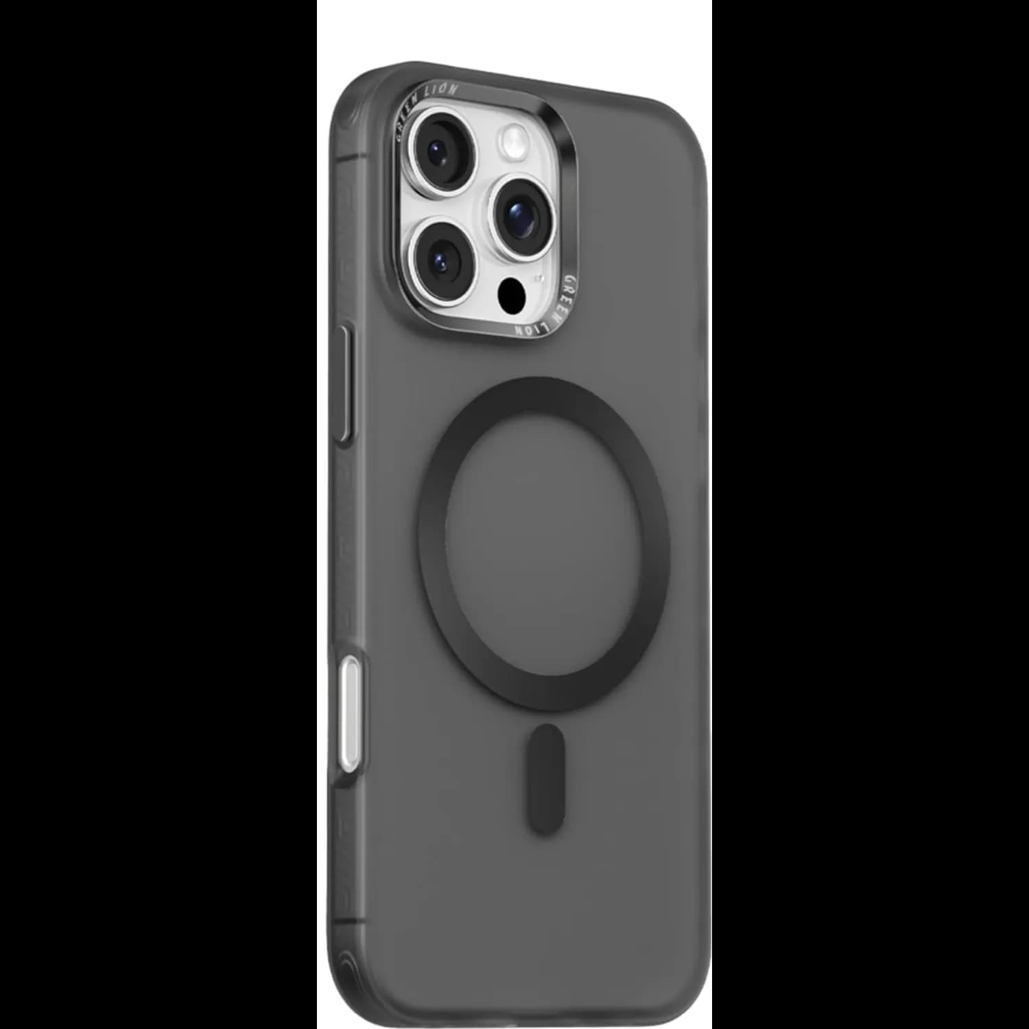 Green Lion Phone Case - 3D Magnetic Glitter Resin, Black 1