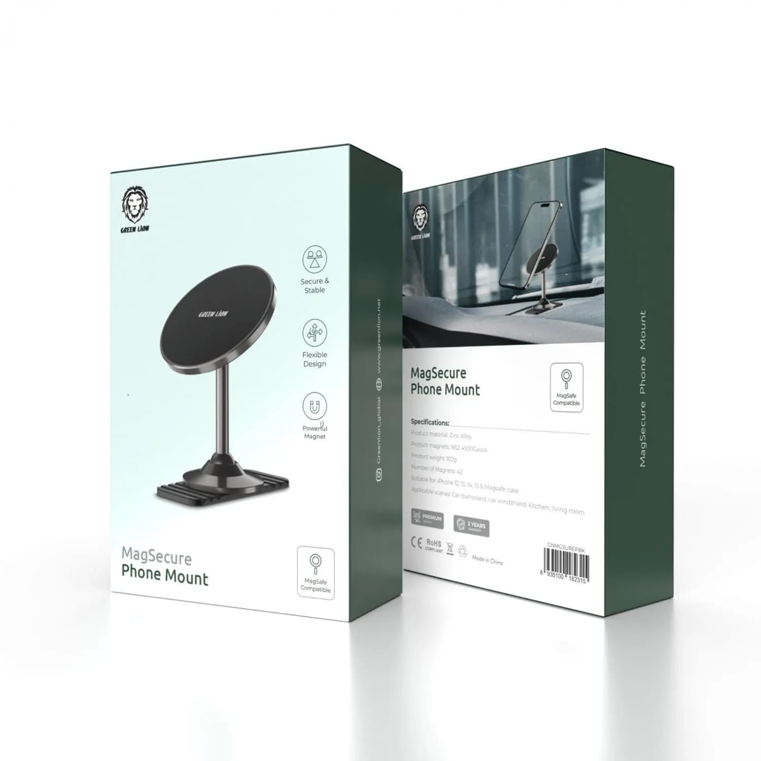 Green Lion MagSecure Phone Mount - Magnetic, Matte Black 3