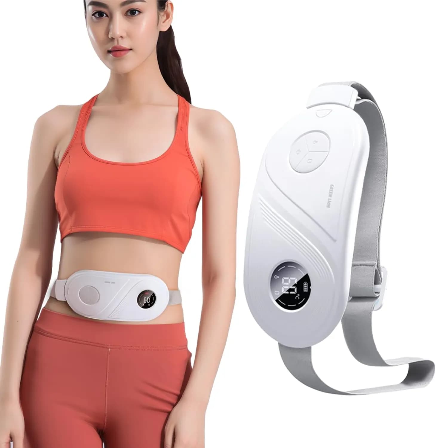 Green Lion Menstrual Heating Massager - Fast Heating, White 4