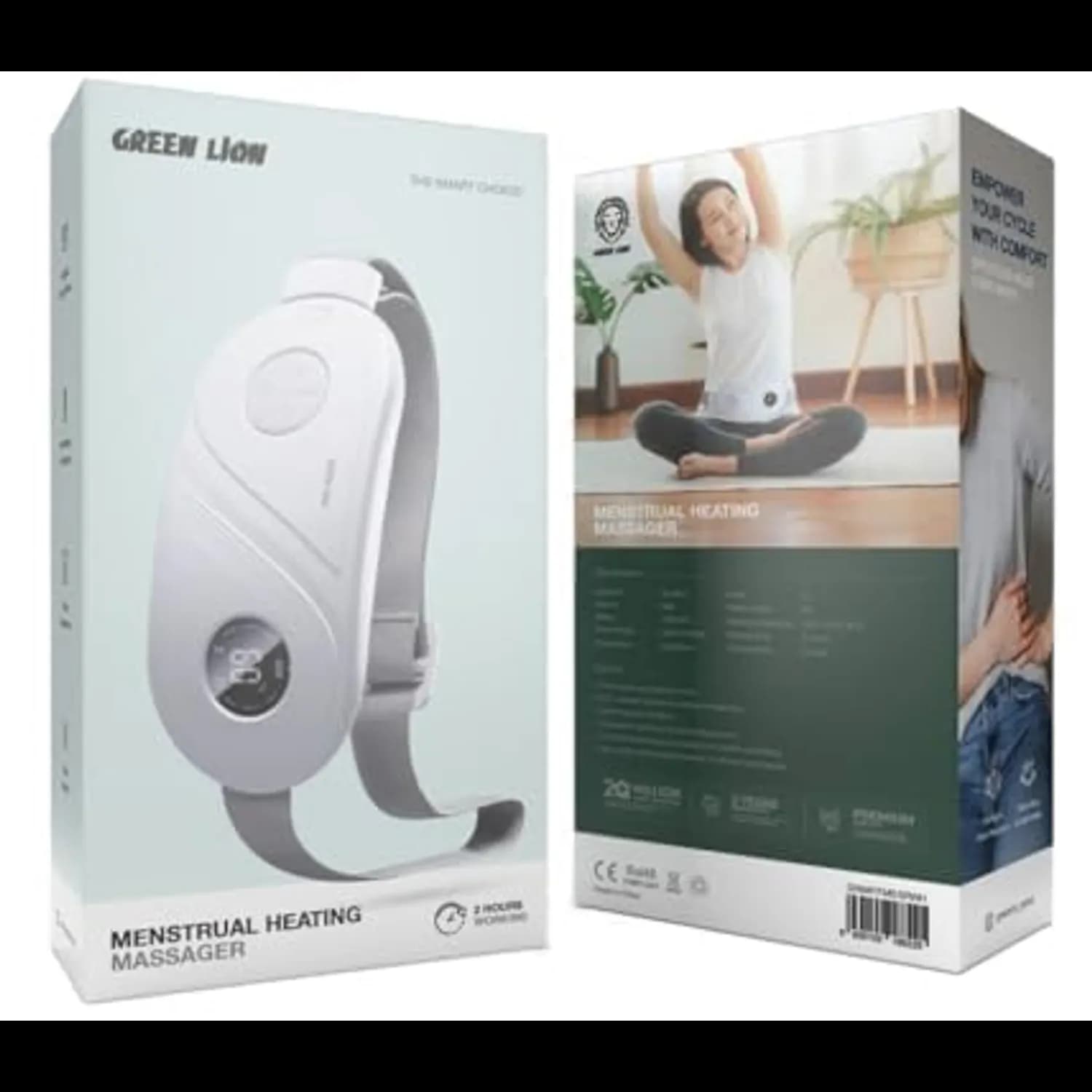 Green Lion Menstrual Heating Massager - Fast Heating, White 5