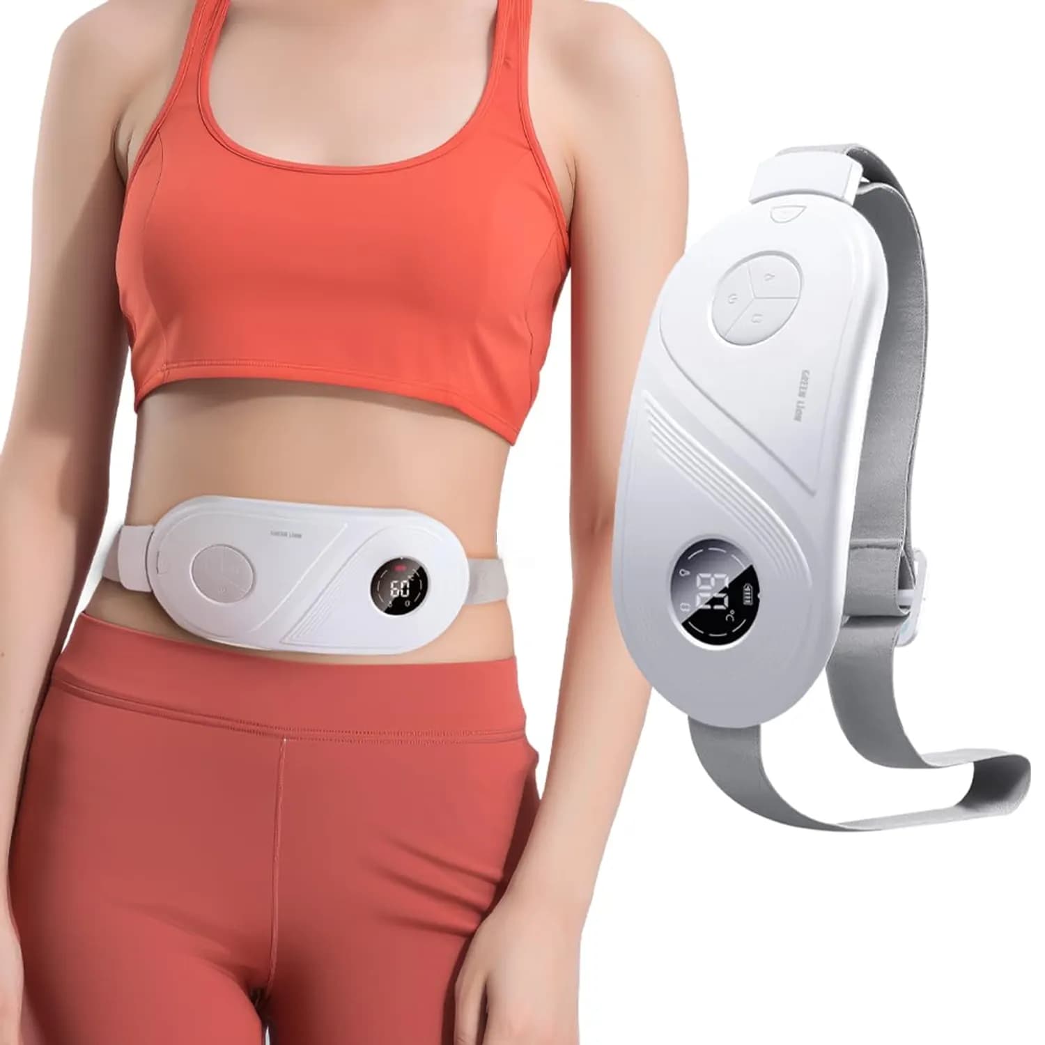 Green Lion Menstrual Heating Massager - Fast Heating, White 1