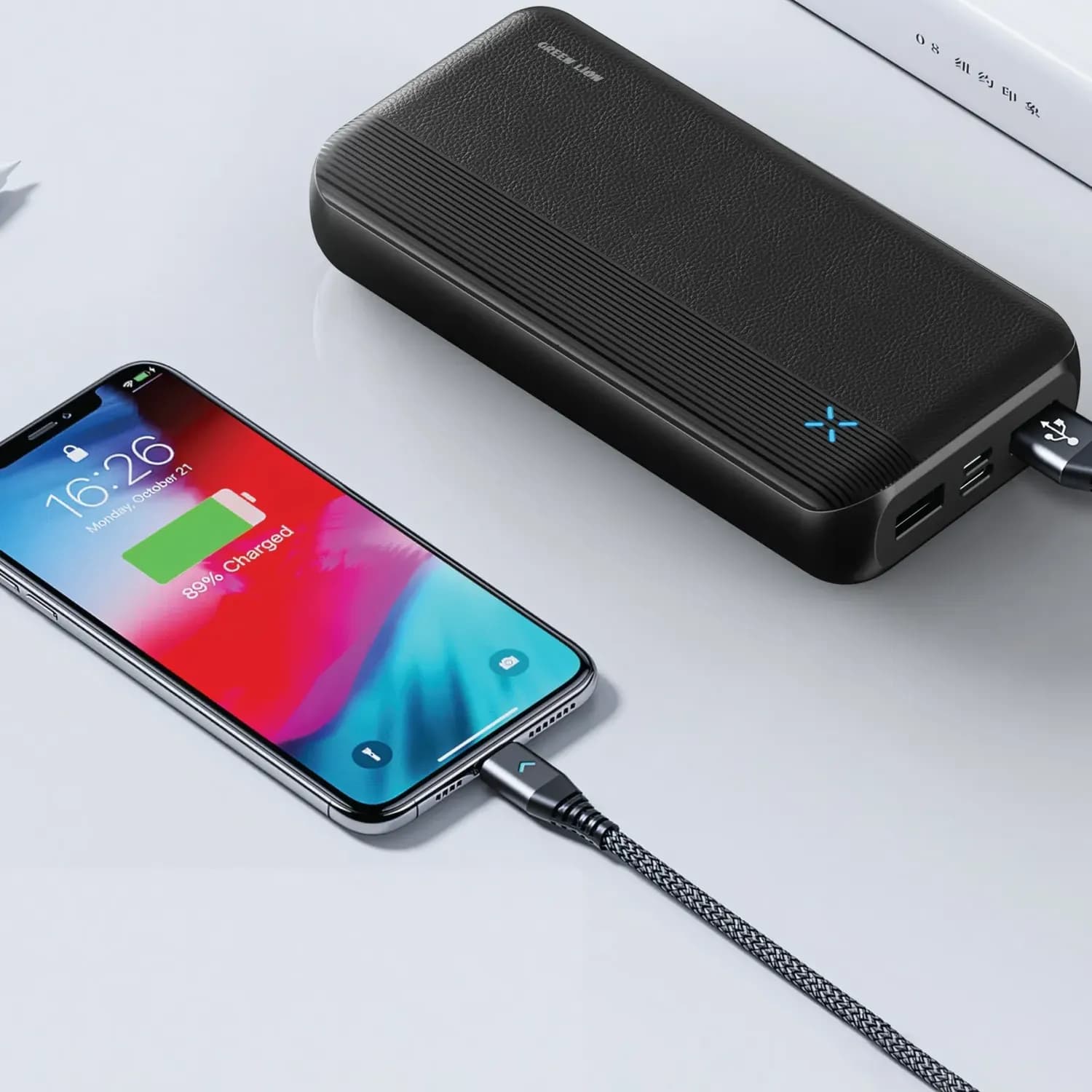 GREEN LION Power Bank Milos 20000mAh - PD20W Fast Charge, Black 2