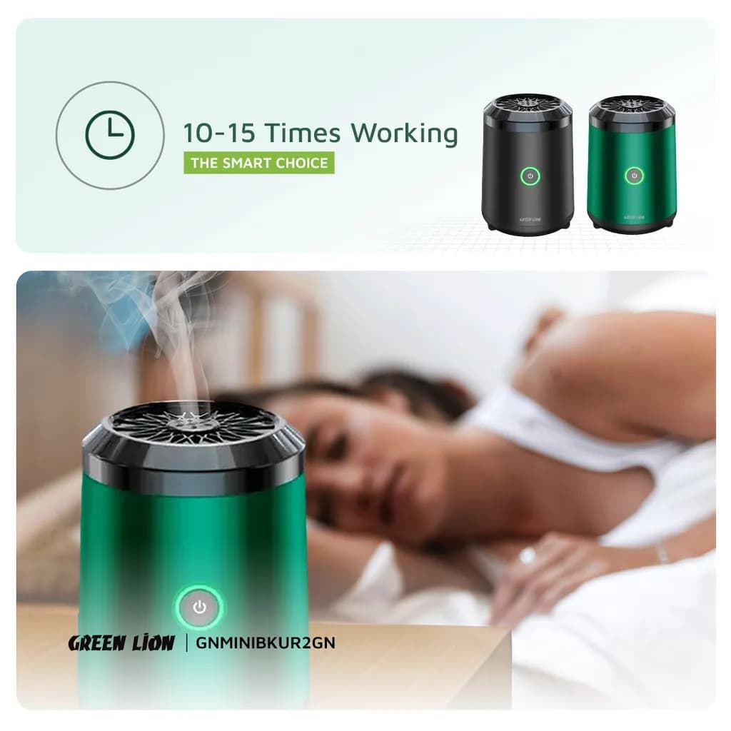Green Lion Mini Bakhour 2 - Portable Electric Incense Burner, Black 1 Green Lion Mini Bakhour 2 - Portable Electric Incense Burner, Black 1