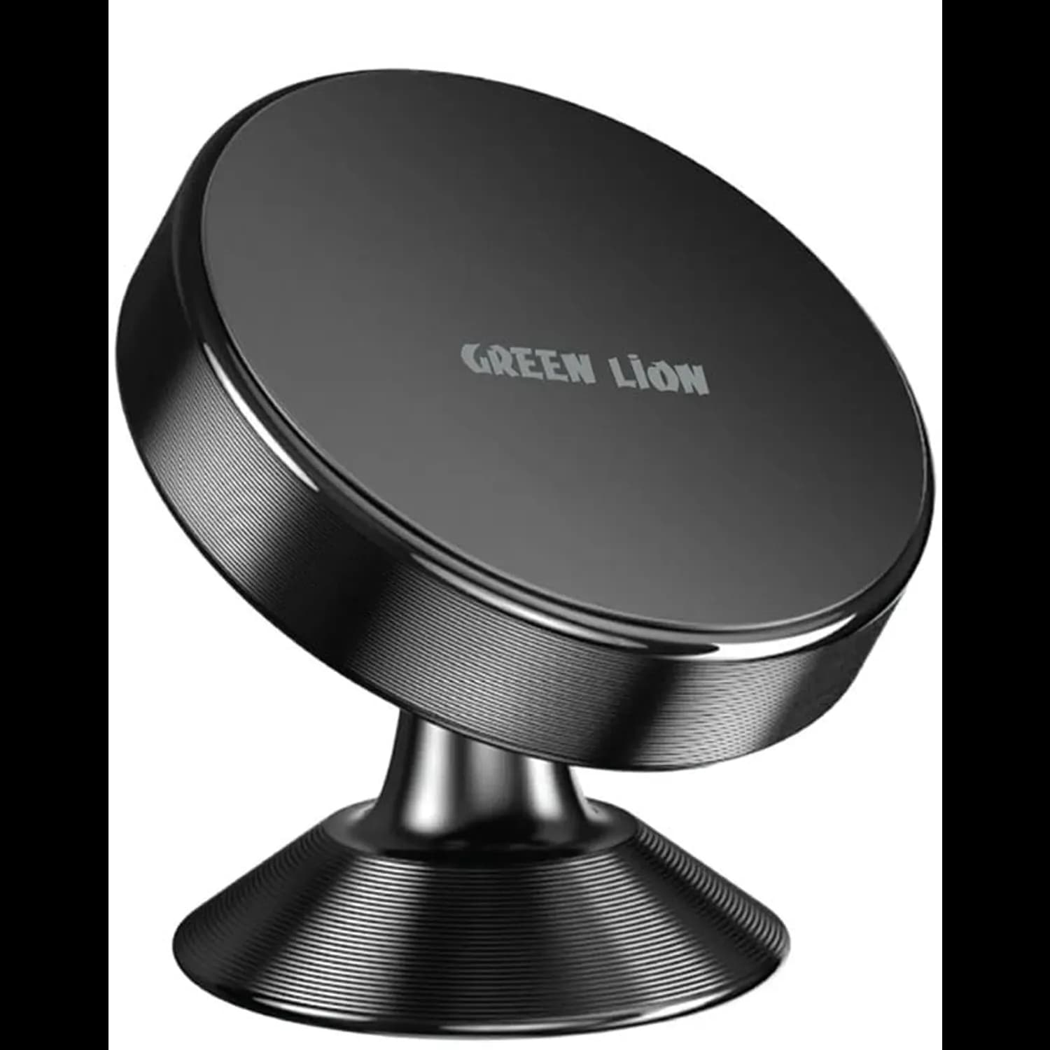Green Lion Mini Car Phone Holder - Zinc Alloy, 360° Rotation, Lite Black 1
