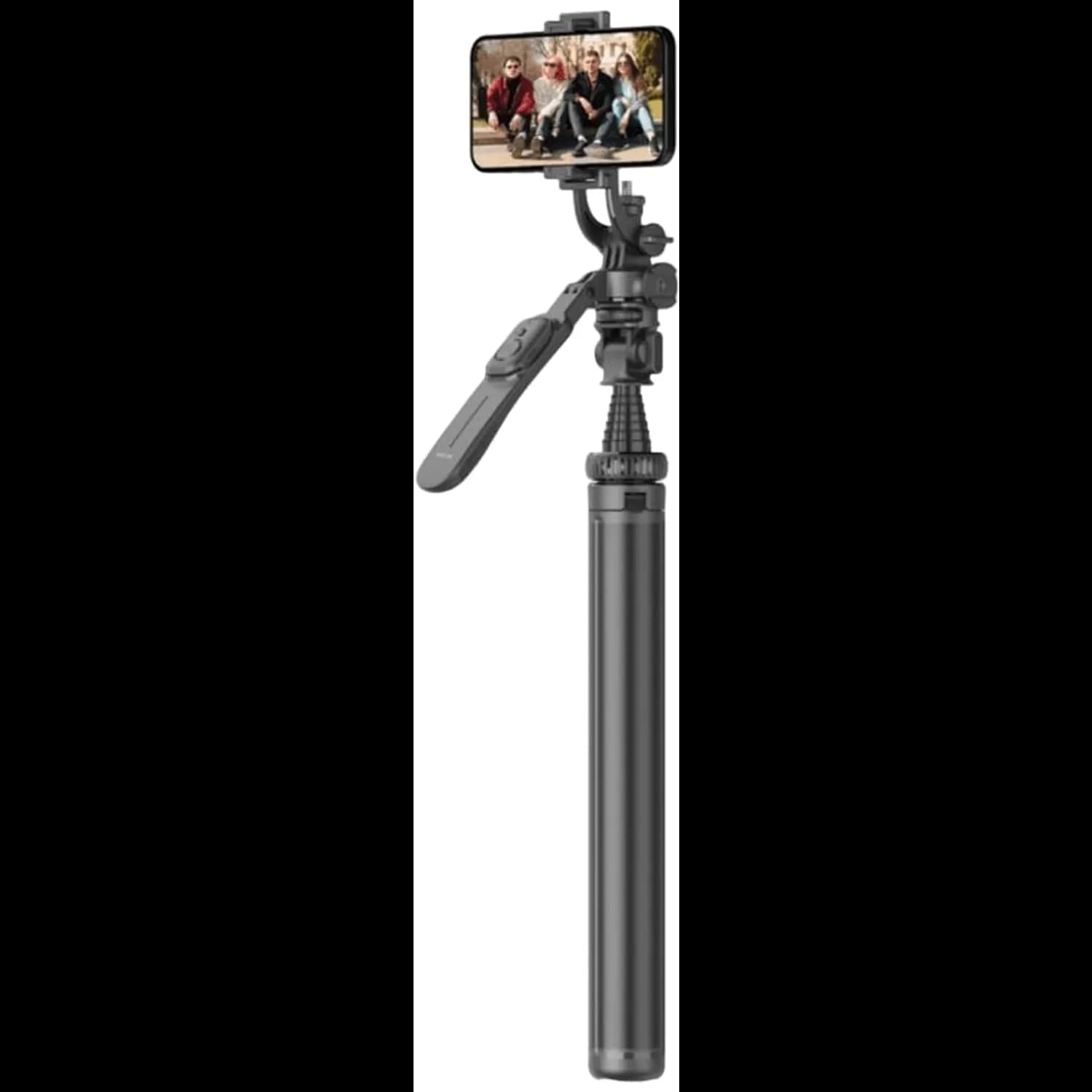 Green Lion Selfie Stick Tripod - 2m Extendable, Remote, Black 1