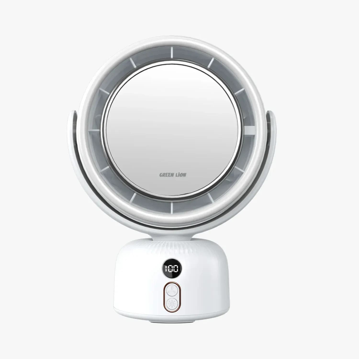 GREEN LION Makeup Mirror Fan - 11H Battery, White 1 GREEN LION Makeup Mirror Fan - 11H Battery, White 1