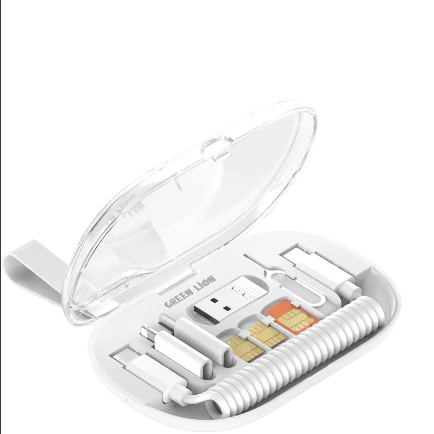 Green Lion Multifunctional Data Cable Set - 65W Fast Charging, White 1 Green Lion Multifunctional Data Cable Set - 65W Fast Charging, White 1
