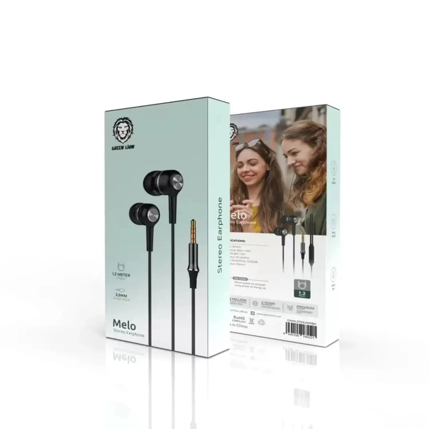Green Lion Earphone Melo - Wired Stereo, Black 2