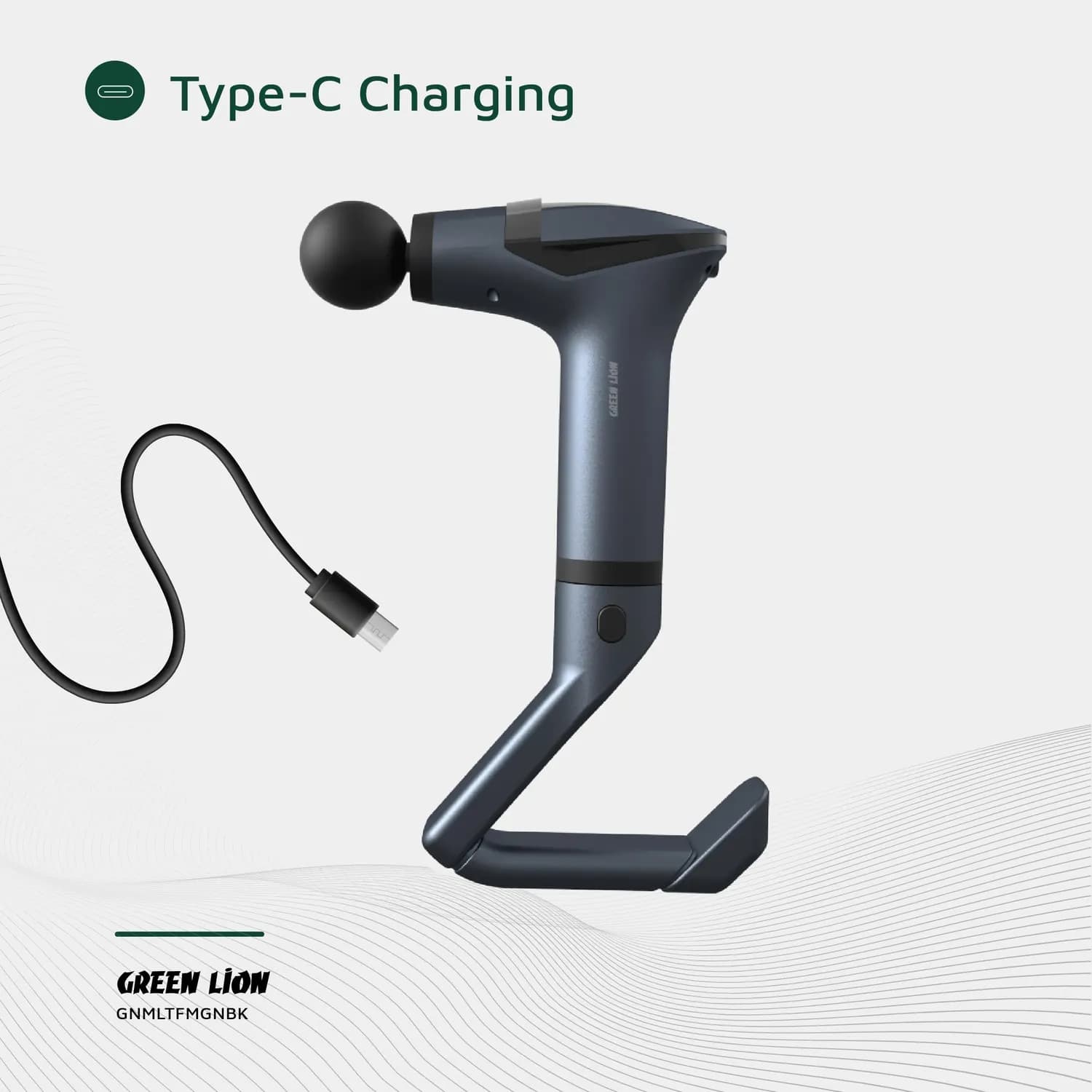 Green Lion Massage Gun - 12 Speeds, Black 2