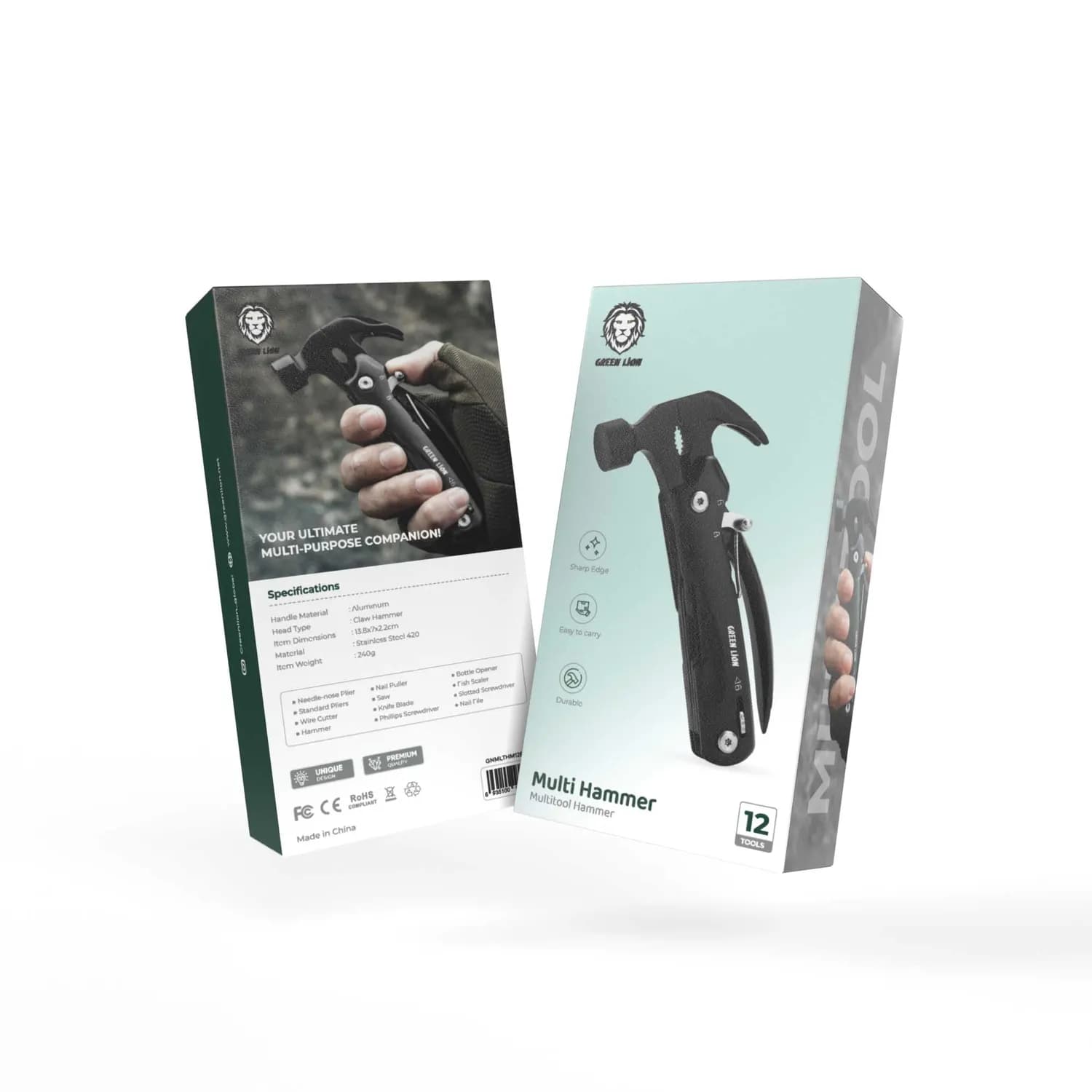 Green Lion Multi-Plier X 15-in-1 Multi-Tool Kit GNMLTPLX15 - Stainless Steel, X-12 5