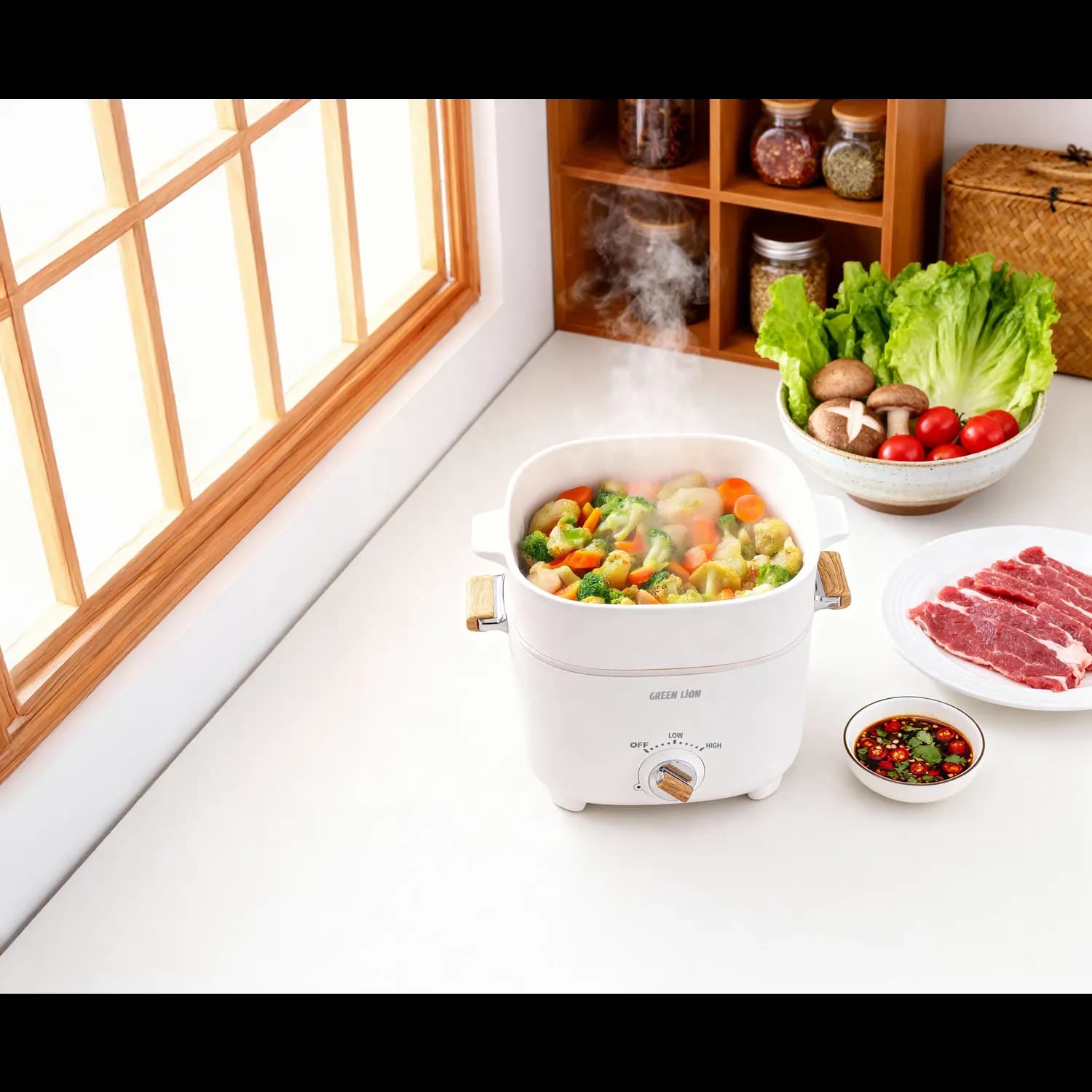 Green Lion Multi-Pot Electric Cooker - White 5