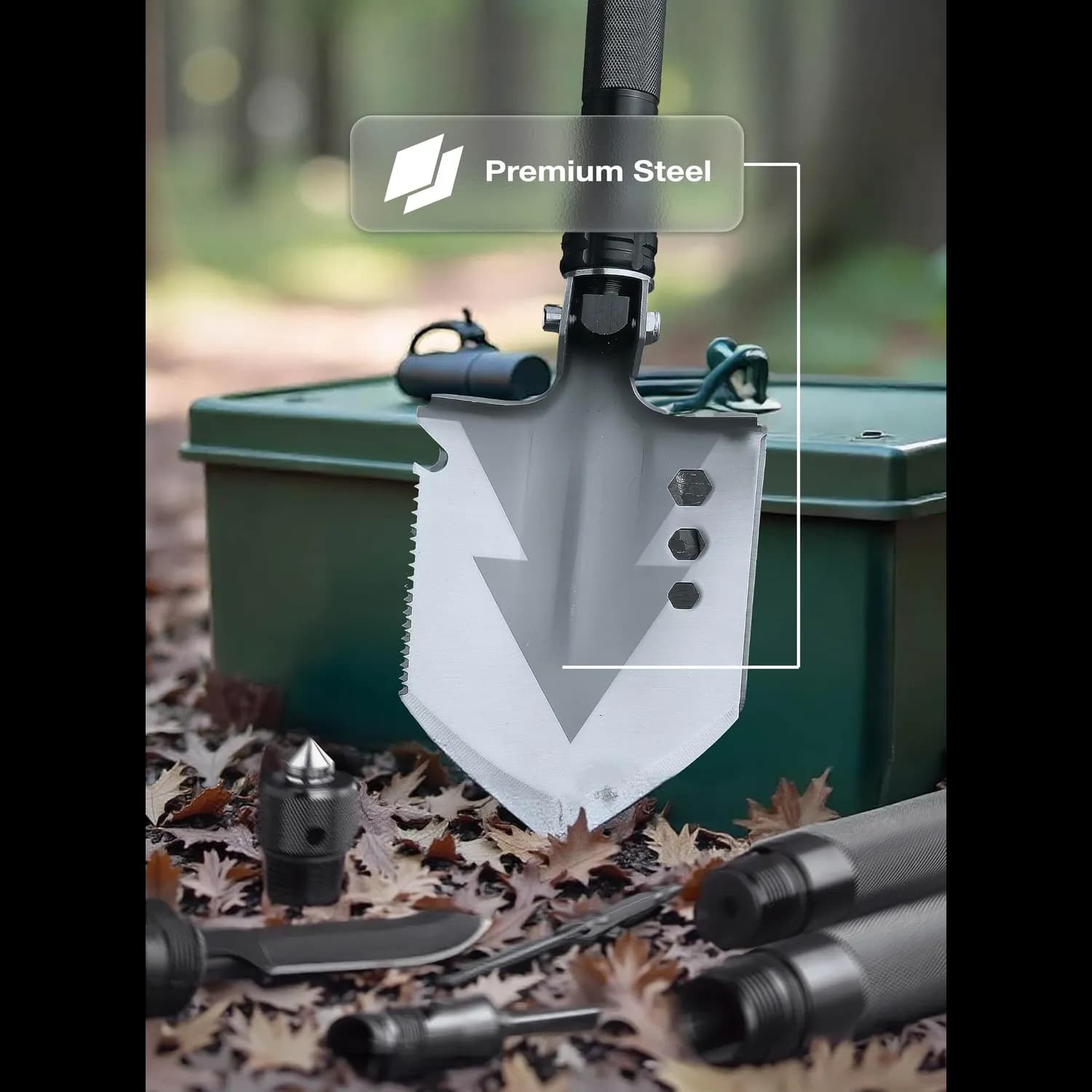 Green Lion Multi-Shovel 14-in-1 Multi-Tool Kit - 420 Stainless Steel, X-14 5