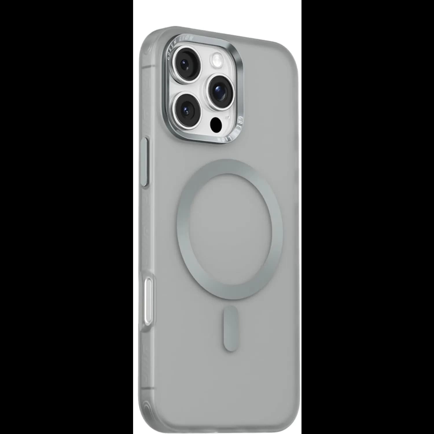 Green Lion iPhone 16 Pro Case - Magnetic Ring, Shockproof, Gray 1 Green Lion iPhone 16 Pro Case - Magnetic Ring, Shockproof, Gray 1