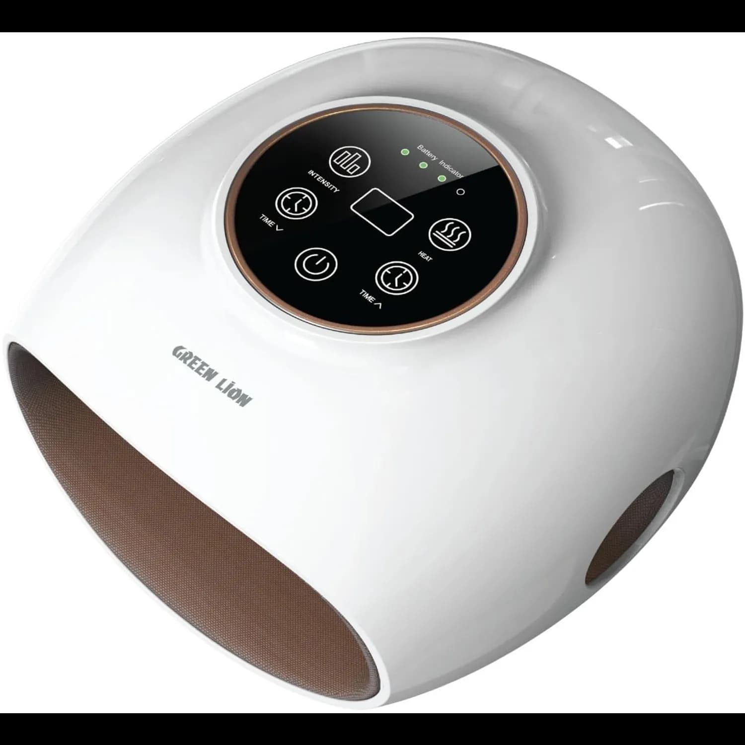 Green Lion Mini Hand Massager - 4 Intensity Levels, White 1