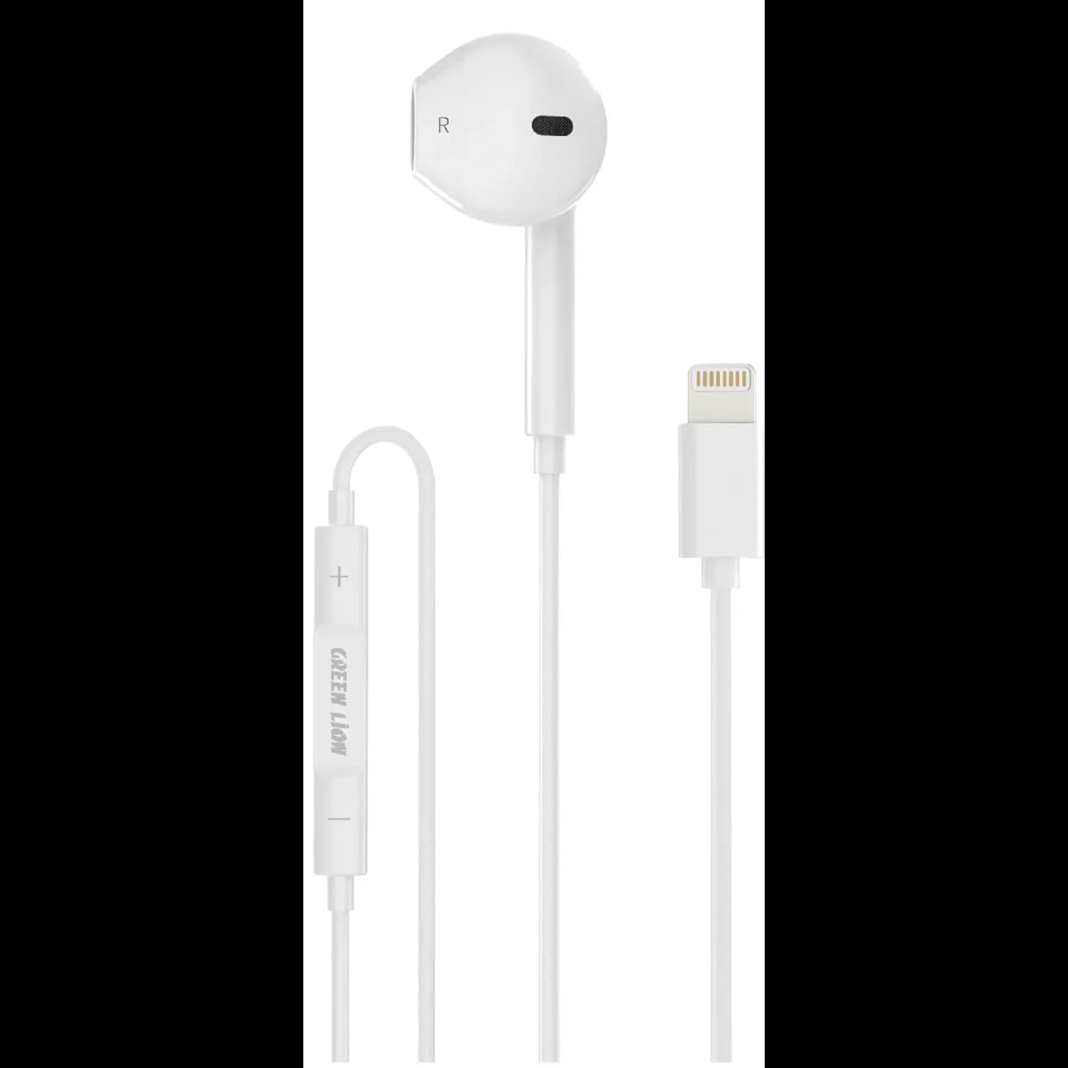 Green Lion Mono Earphone - Lightning Connector, White 1 Green Lion Mono Earphone - Lightning Connector, White 1