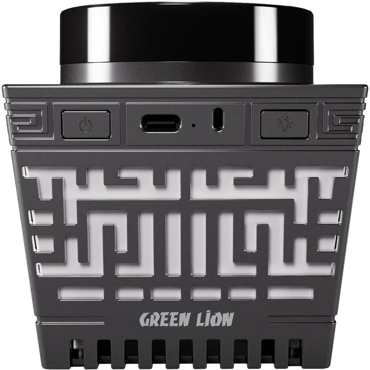Green Lion Quran Speaker - Bakhour, RGB Lights, Black 4