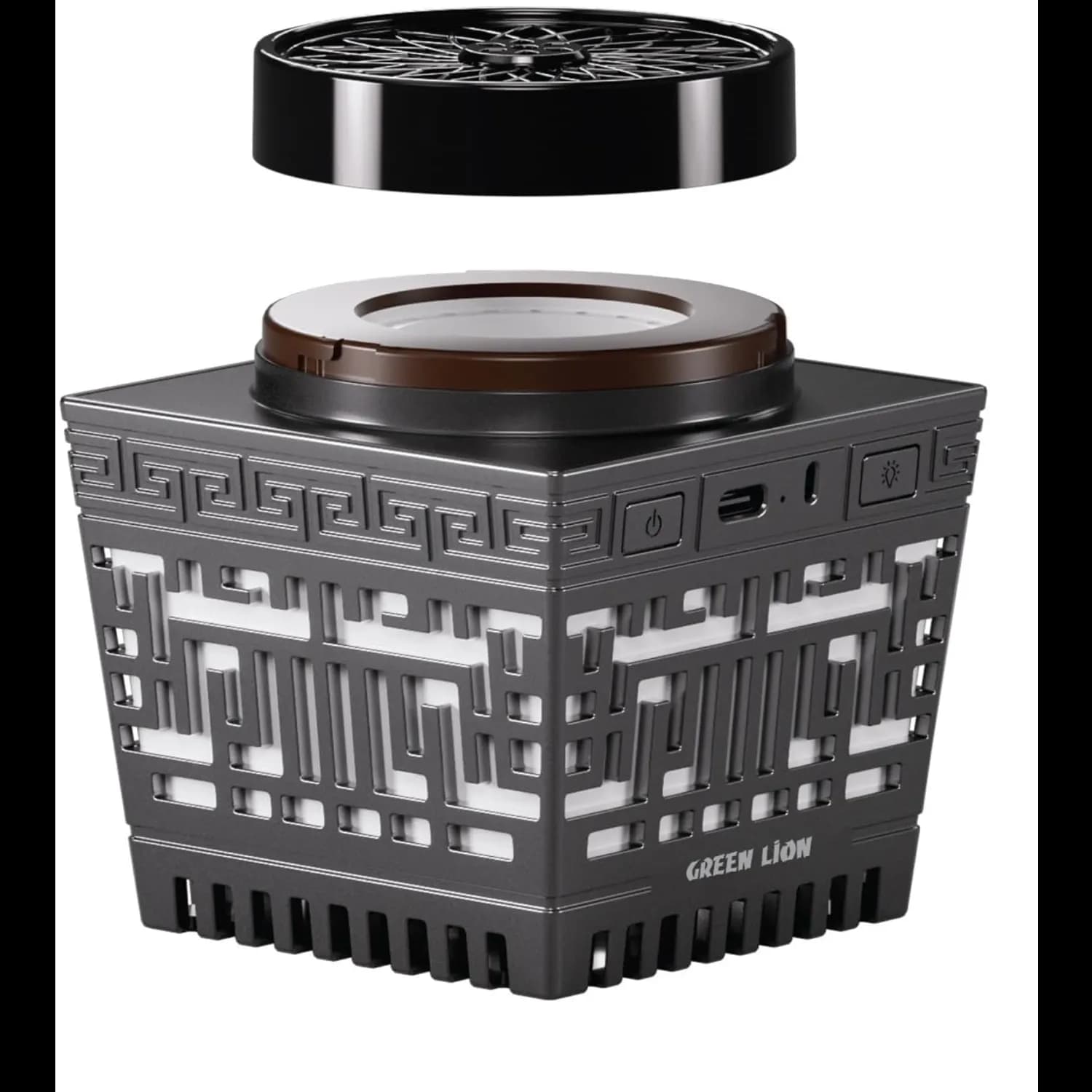 Green Lion Quran Speaker - Bakhour, RGB Lights, Black 1