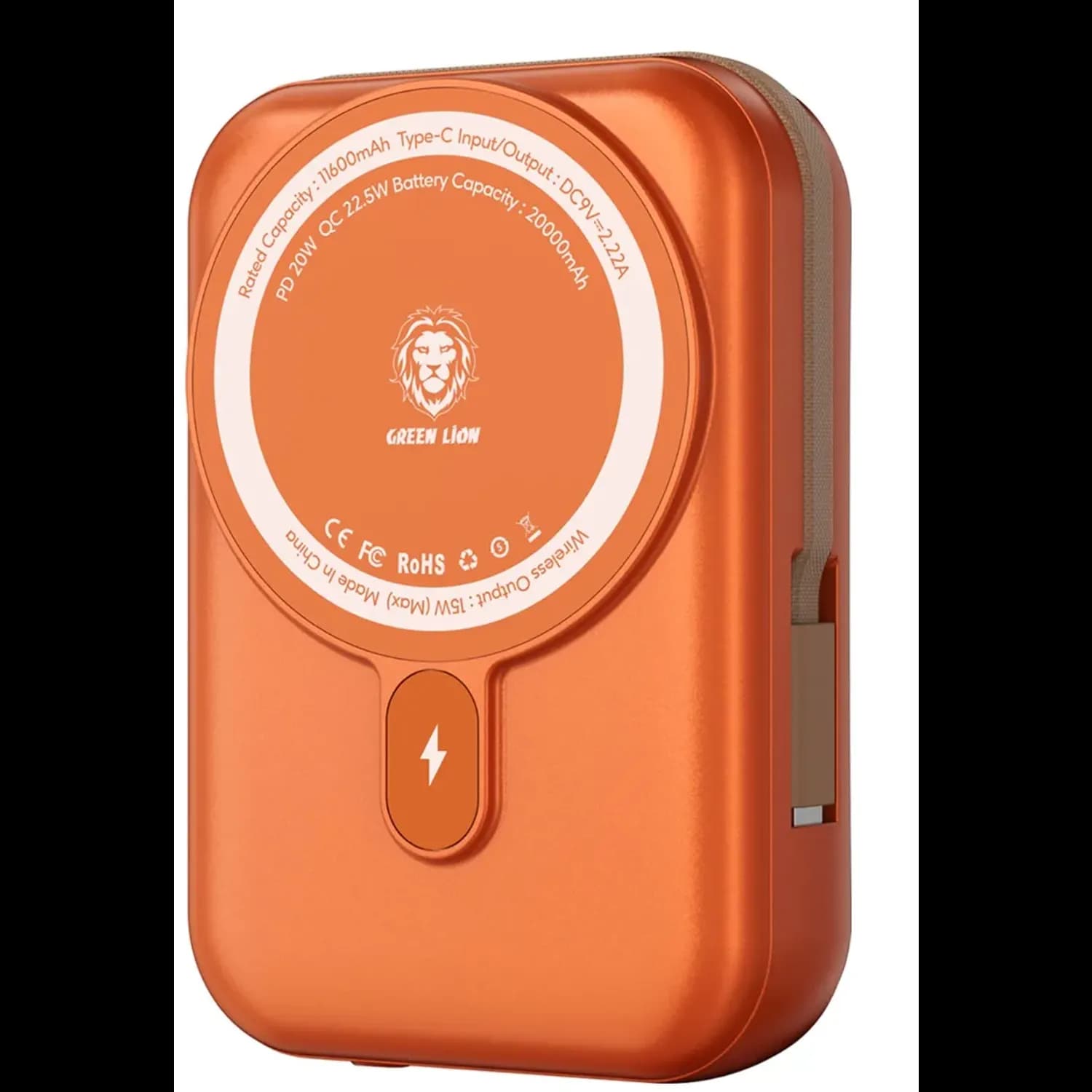 GREEN LION Power Bank Monaco - 20000mAh MagSafe, Orange — Orange 1 GREEN LION Power Bank Monaco - 20000mAh MagSafe, Orange — Orange 1