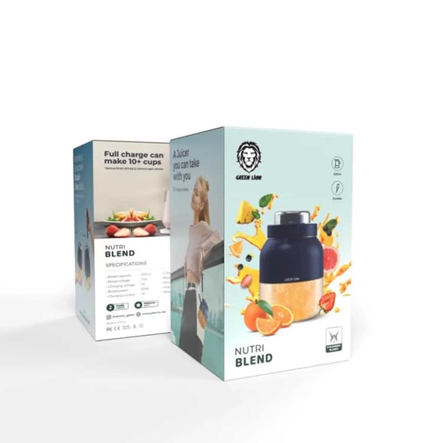 Green Lion Portable Blender - 1000ml, Black 3
