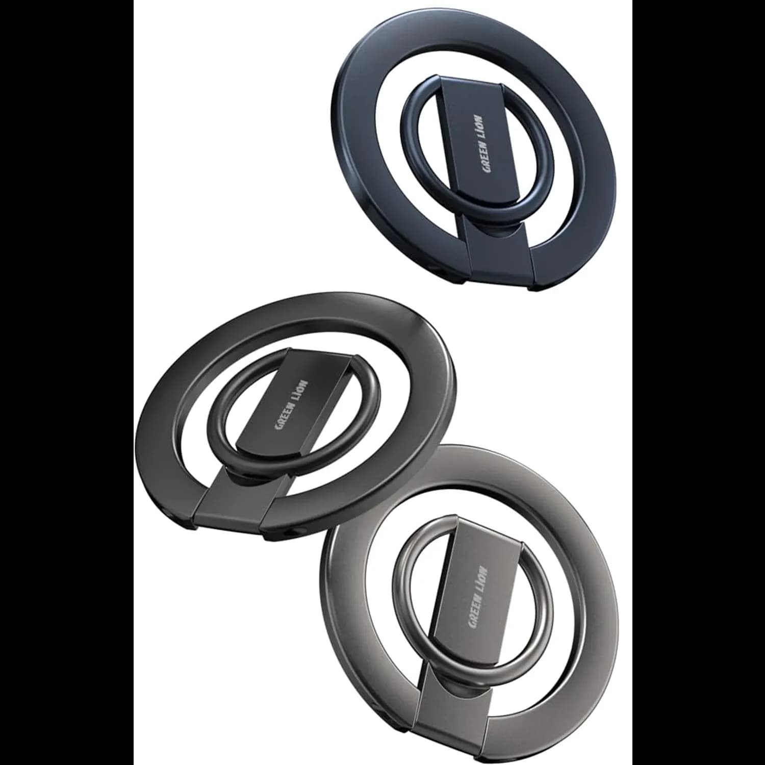 Green Lion Magnetic Ring Holder - Magsafe Compatible, Silver 2