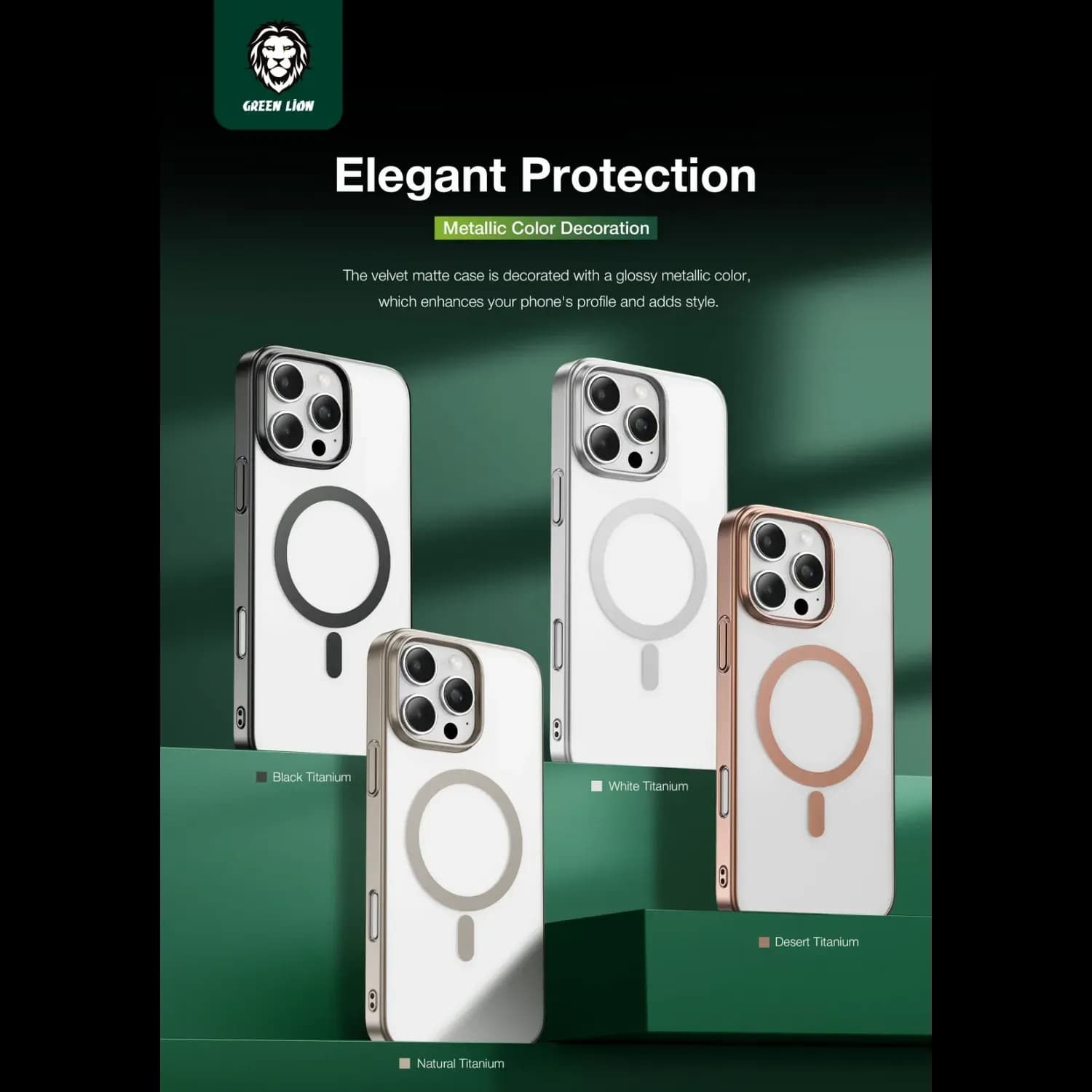 Green Lion Matte Pro Magsafe Case - Ultra Slim, Silver 2