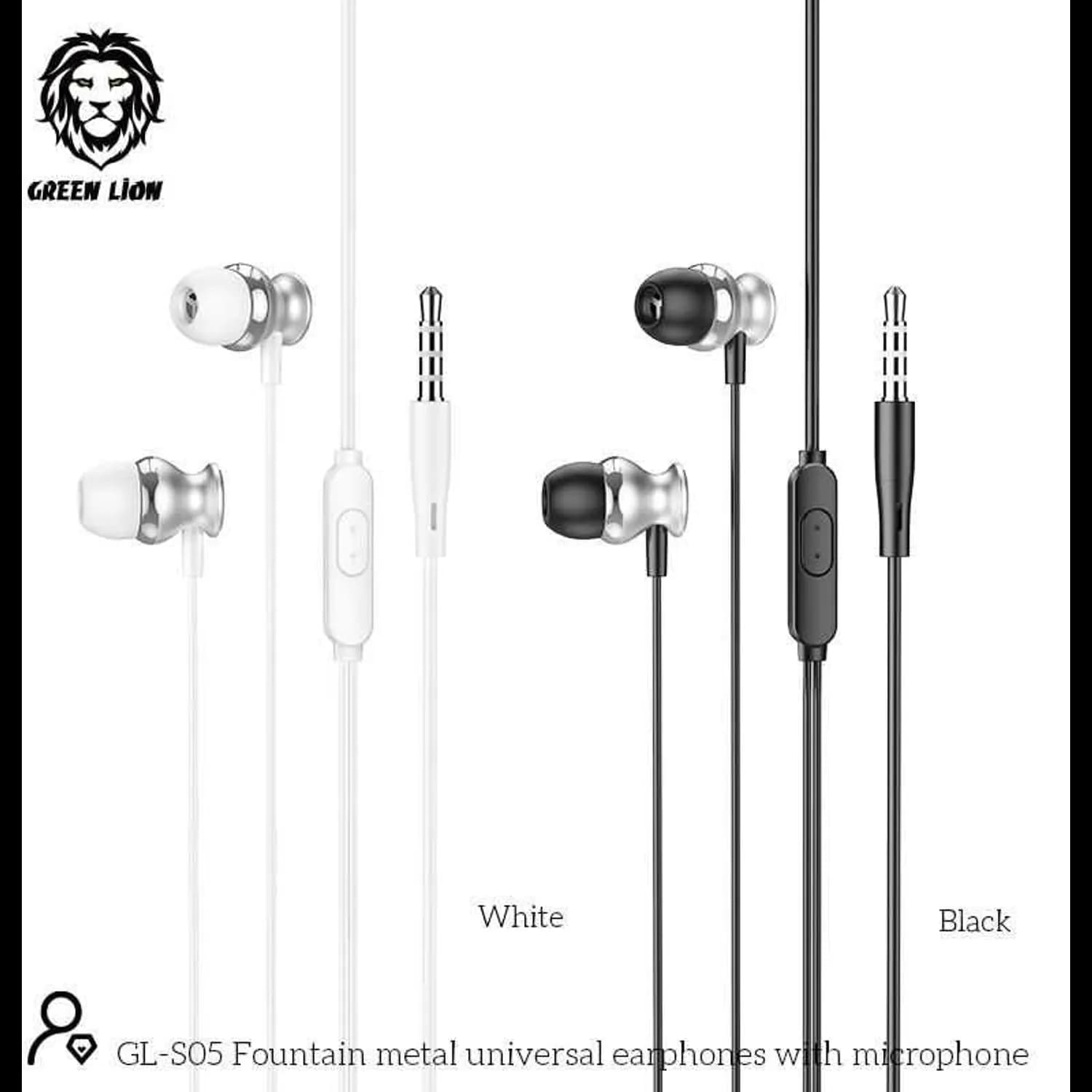 Green Lion Earphones GNMTLEAR - Hi-Fi Audio, Built-In Mic, Black 5
