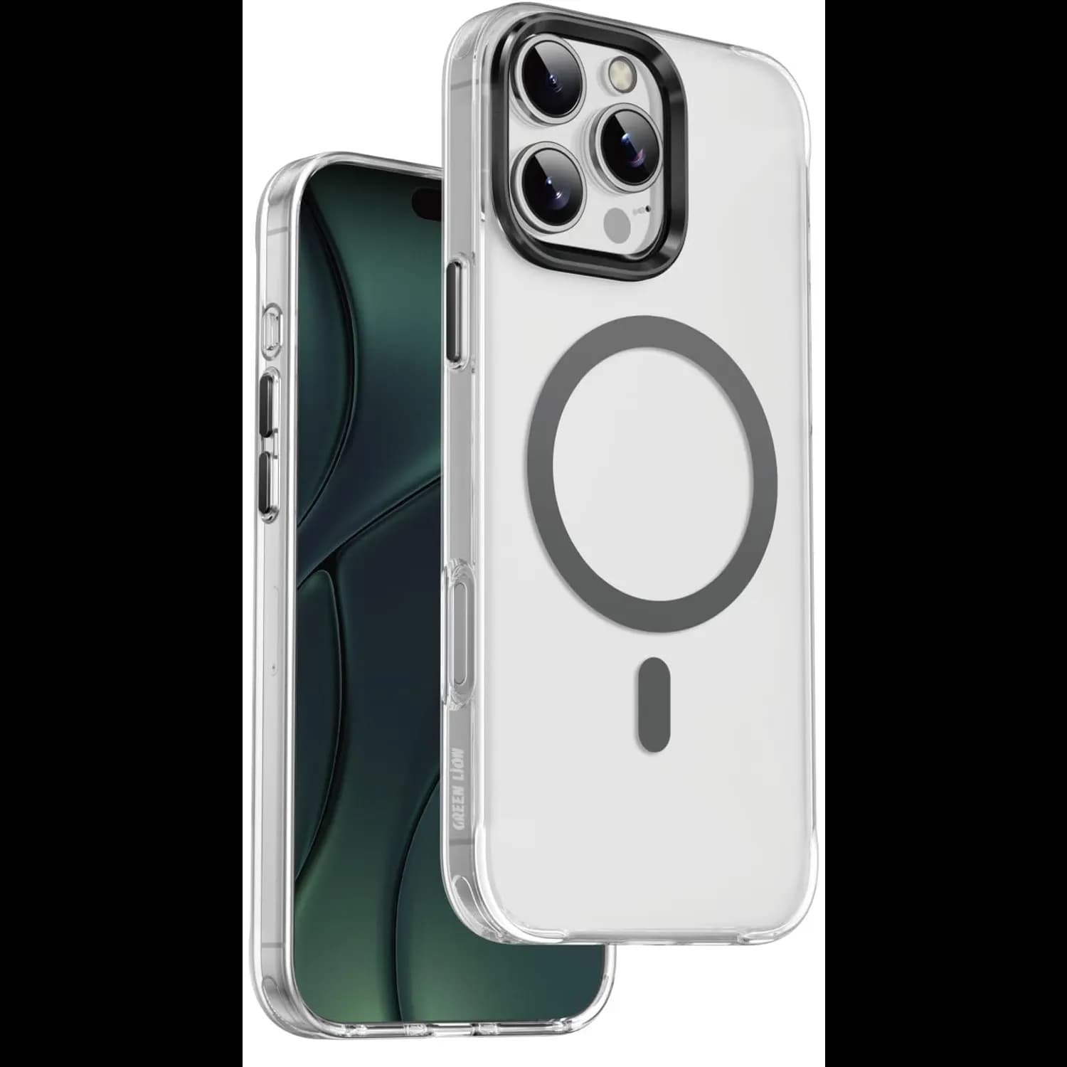 Green Lion iPhone 16 Pro Case - MagSafe, Black Titanium — Silver 1 Green Lion iPhone 16 Pro Case - MagSafe, Black Titanium — Silver 1