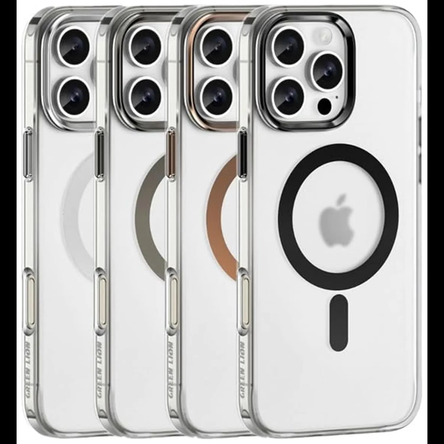 Green Lion Case iPhone 17 Pro Max - Magnetic Ring, Camera Protection - Titanium Black 2
