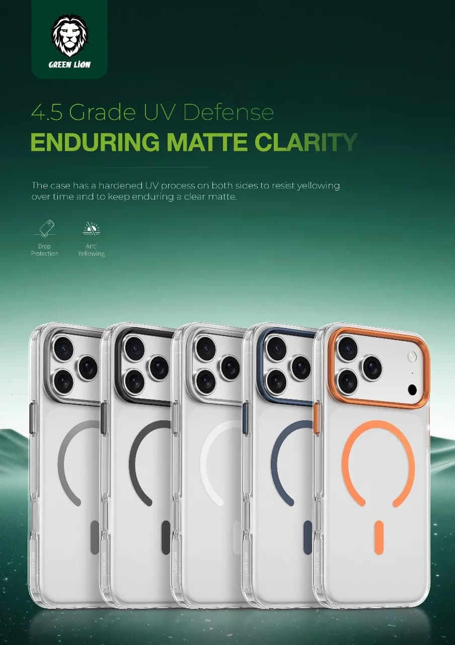 Green Lion Matte MagSafe Case for iPhone 17 Pro/Pro Max - Grey Green Lion Matte MagSafe Case for iPhone 17 Pro/Pro Max - Grey