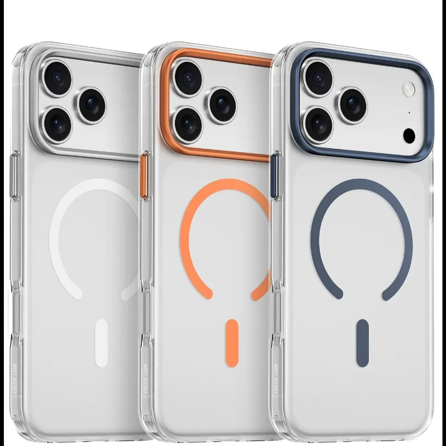Green Lion iPhone 17 Pro Case - Magnetic Ring, Shockproof, Orange Titanium 2