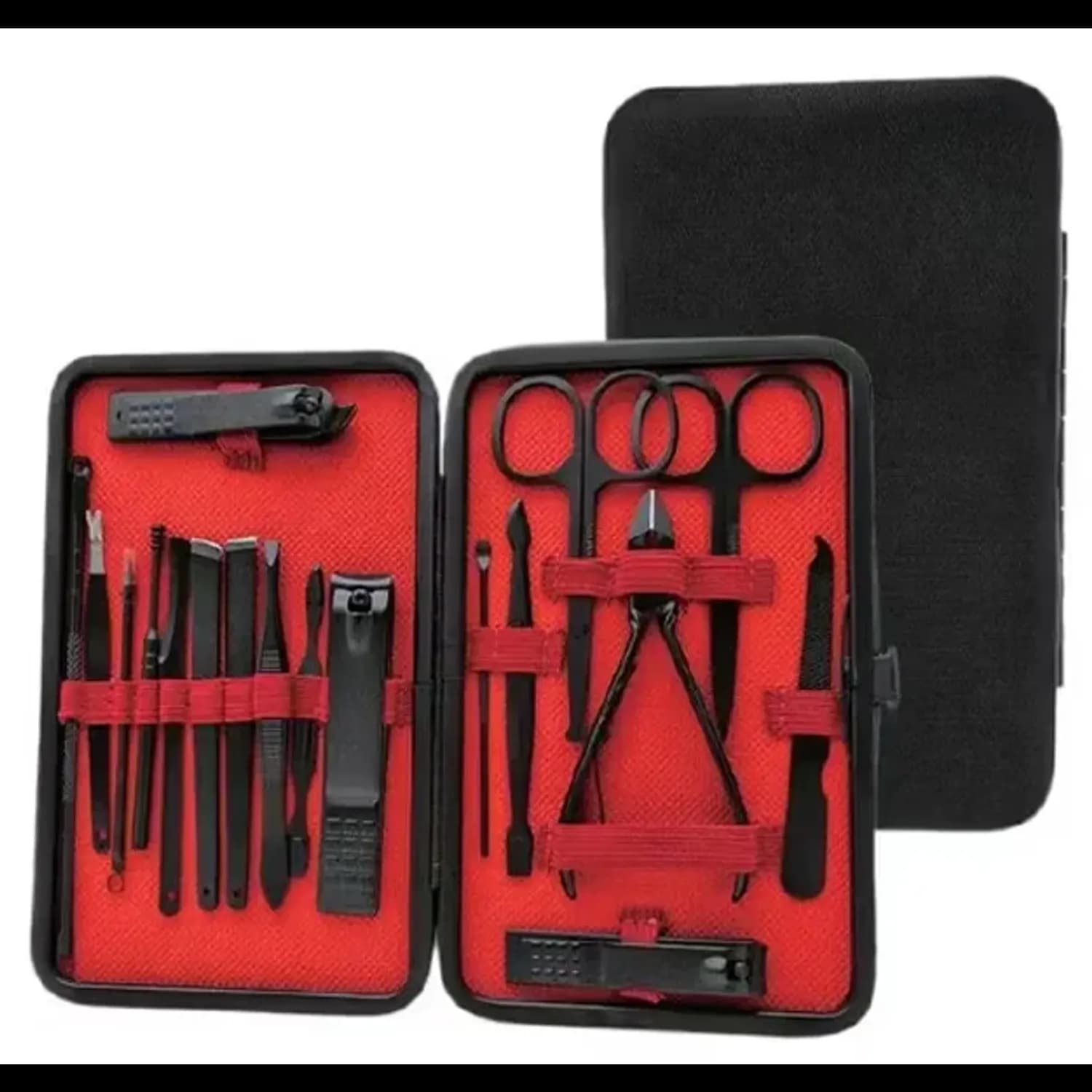 Green Lion Manicure Set - 18-in-1 Stainless Steel, Black 1 Green Lion Manicure Set - 18-in-1 Stainless Steel, Black 1